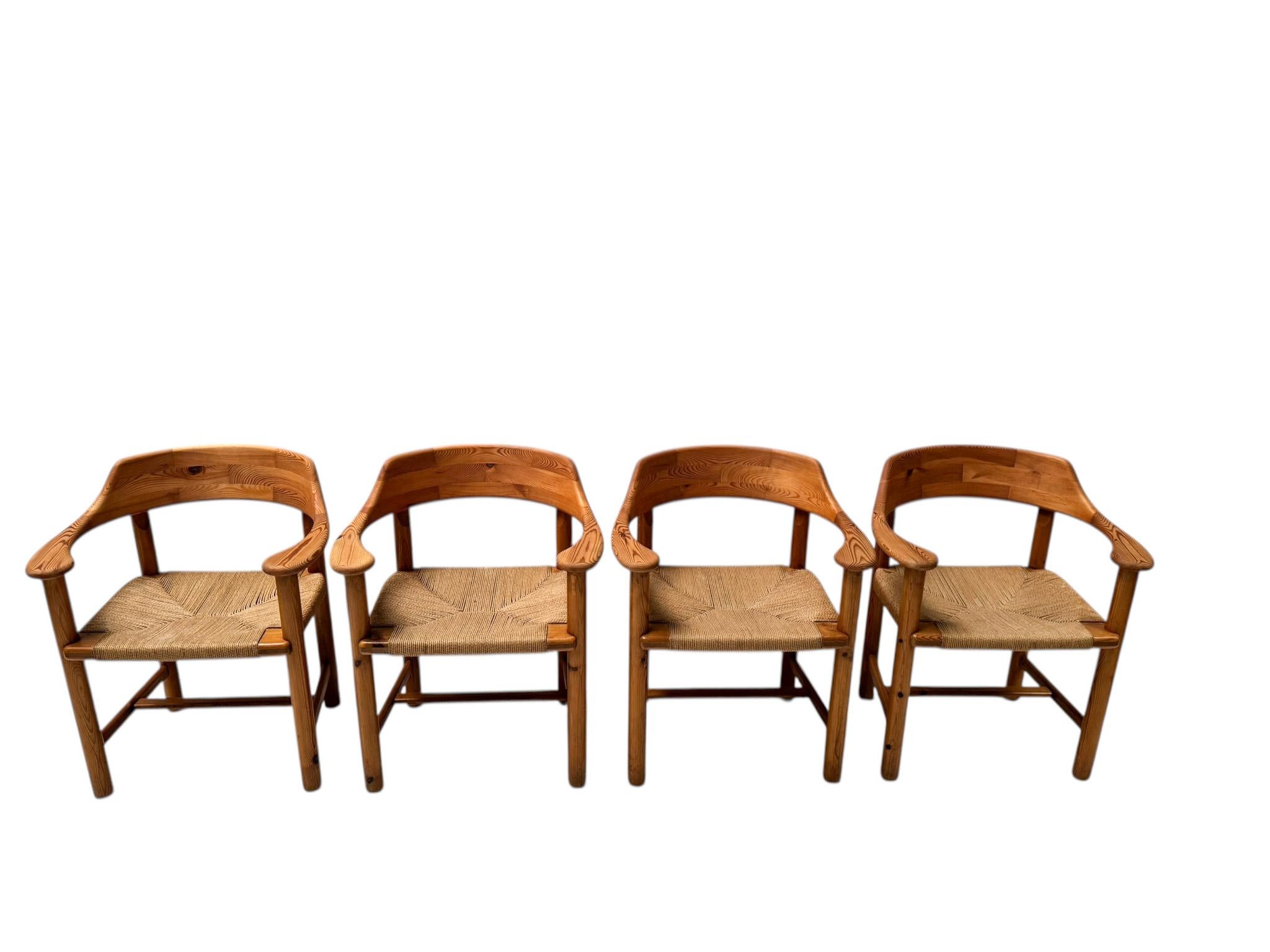 Mid-Century Modern Quatre fauteuils modernes du milieu du siècle par Rainer Daumiller, 1970 en vente