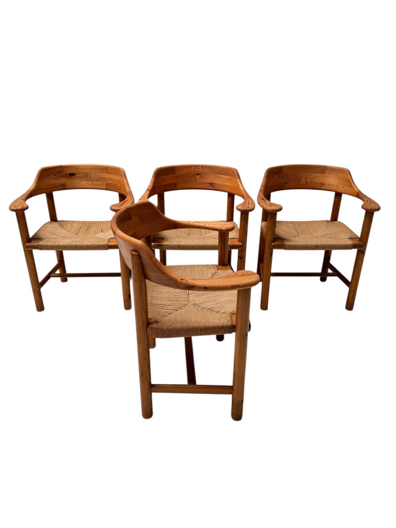 Fin du 20e siècle Quatre fauteuils modernes du milieu du siècle par Rainer Daumiller, 1970 en vente