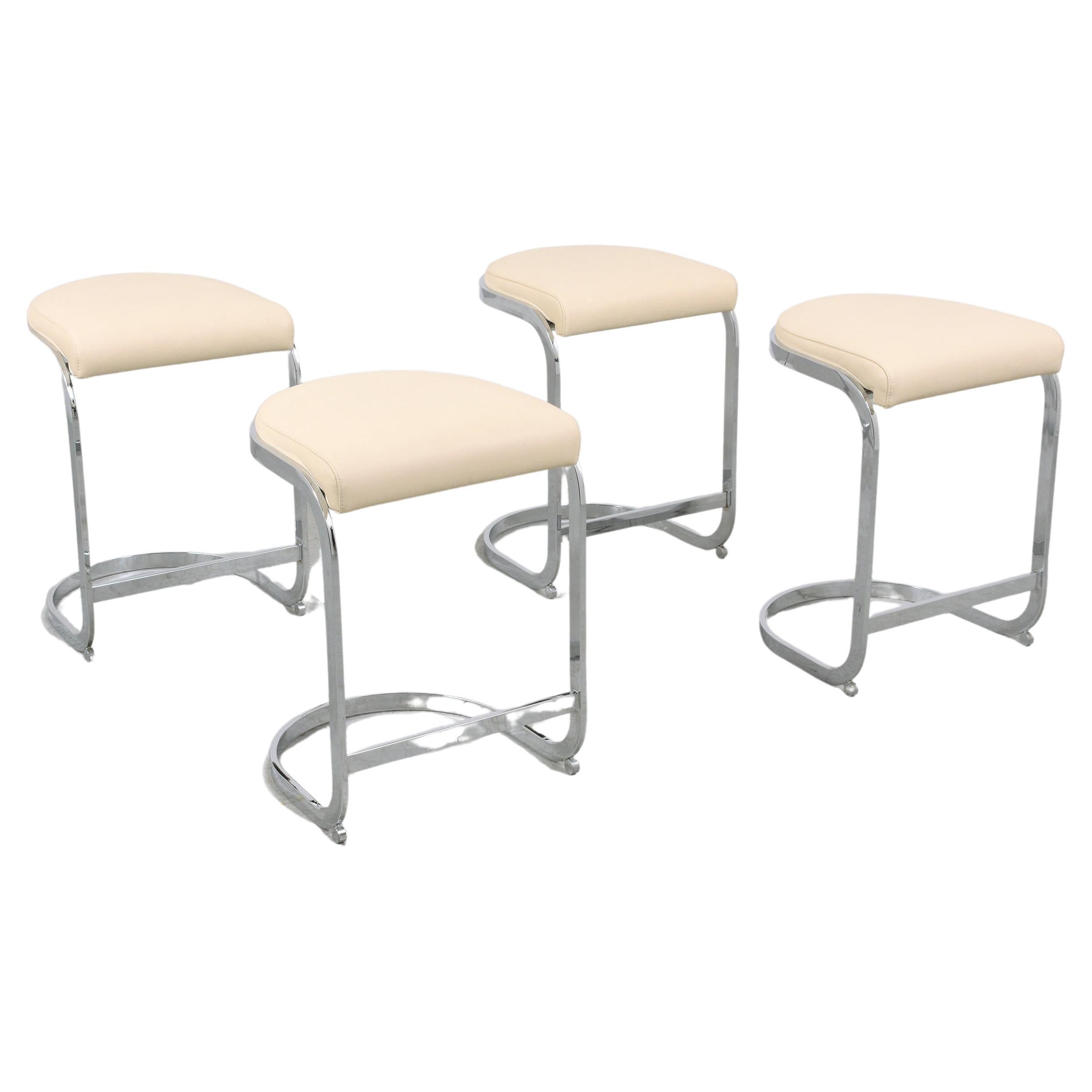 Four Mid-Century Modern Barstools