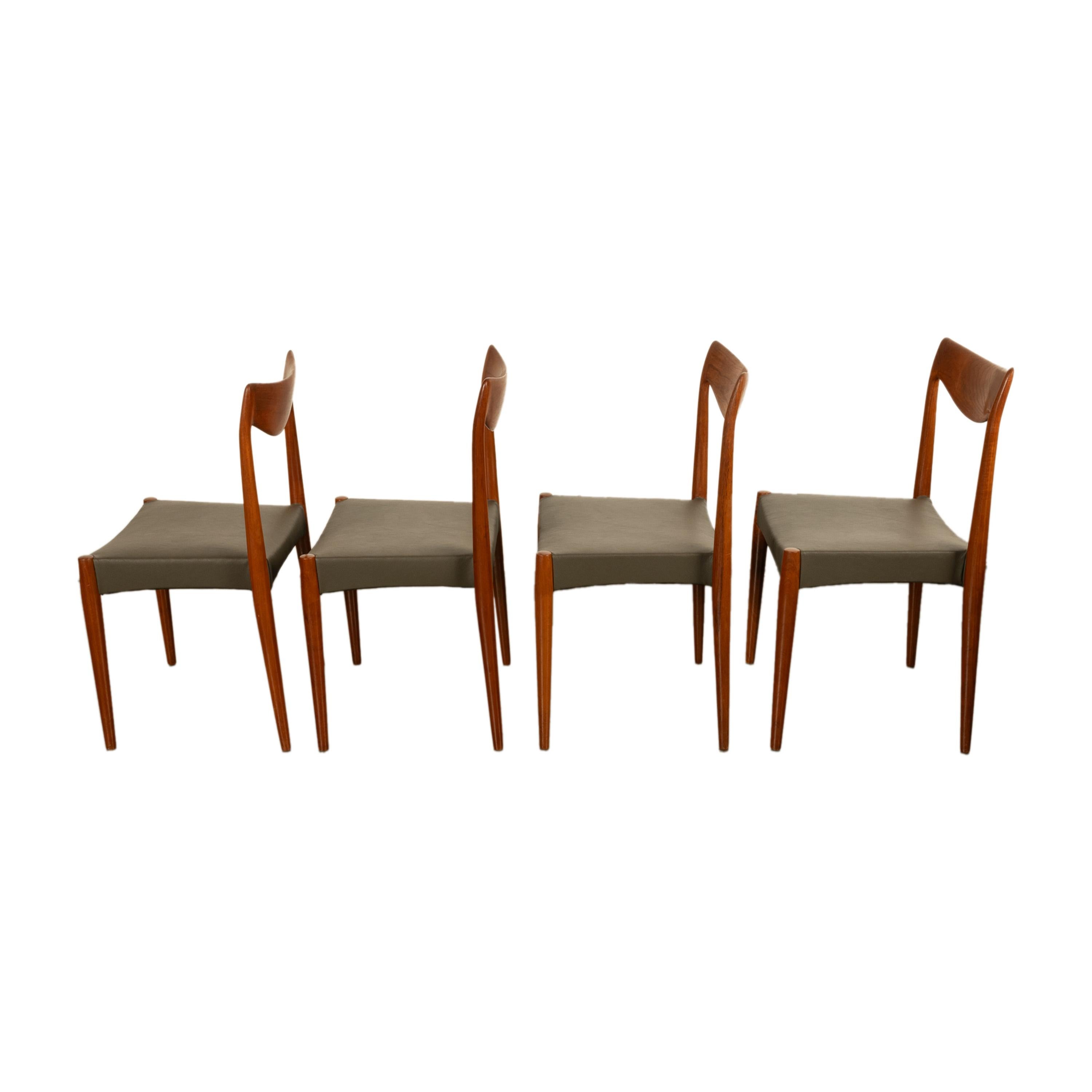 Four Mid Century Modern Danish 