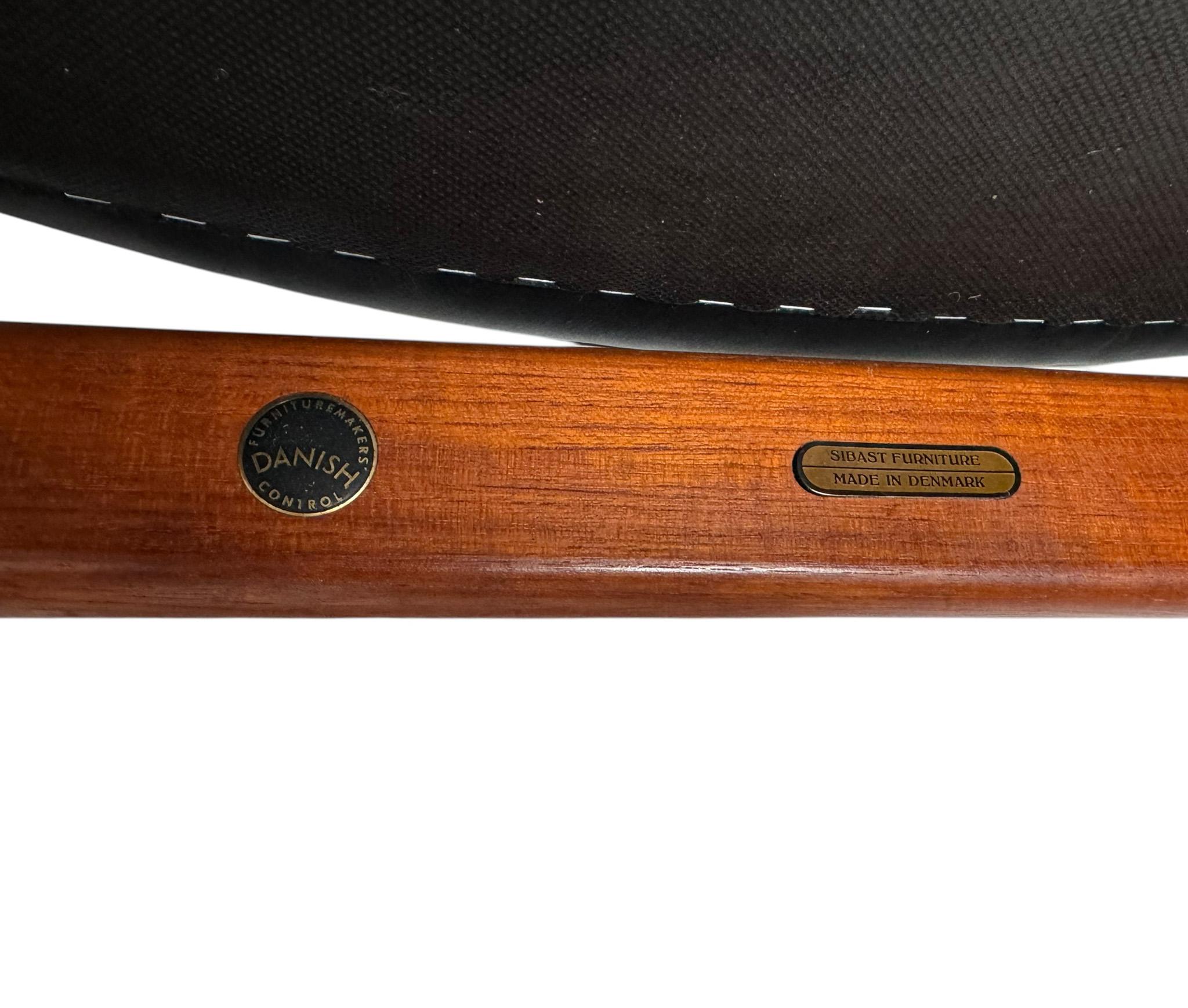 Cuatro sillas de comedor modernas de mediados de siglo de Kurt Østervig para Sibast, años 60 en venta 1