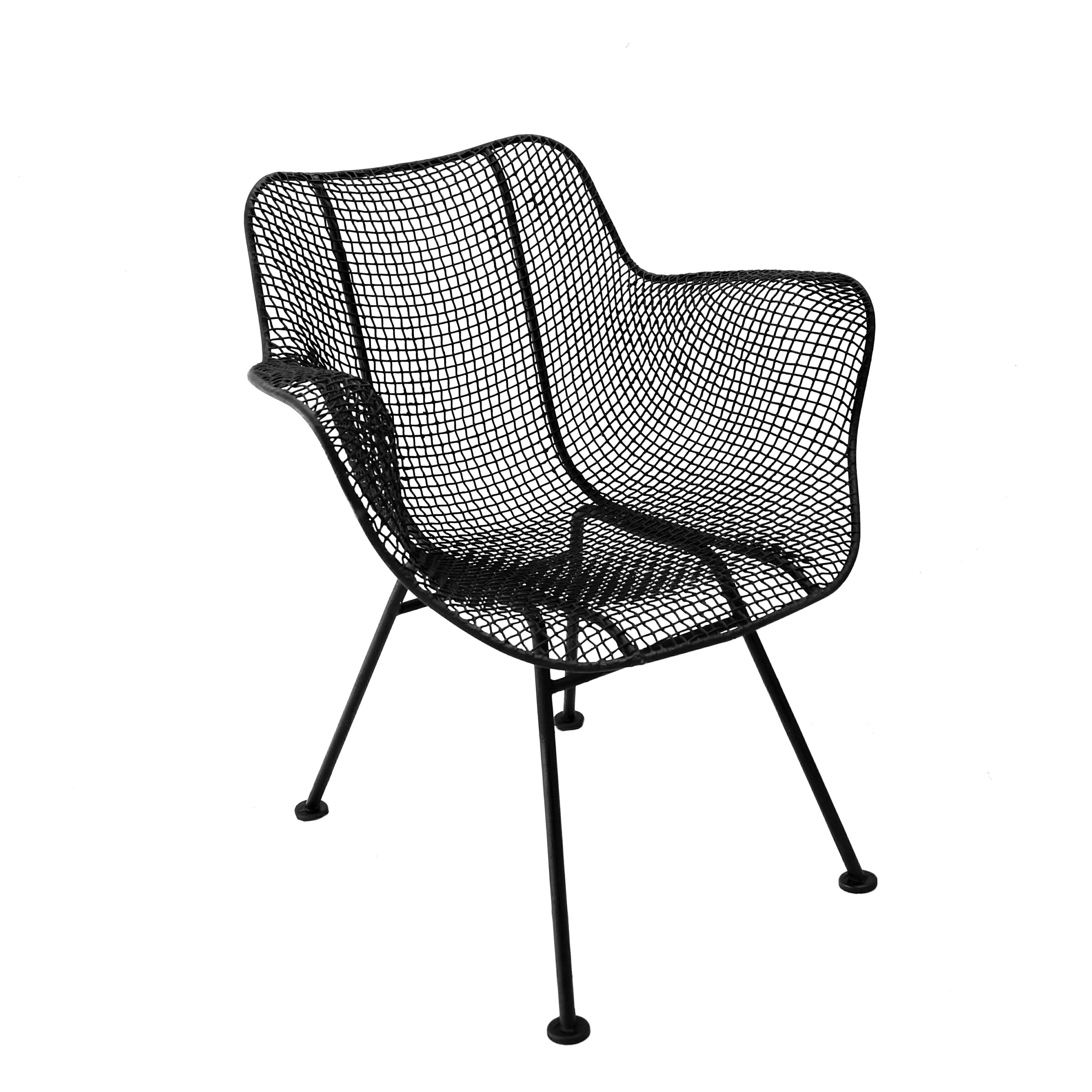 Four Mid-Century Modern Russell Woodard sculptura chairs outdoor indoor.
