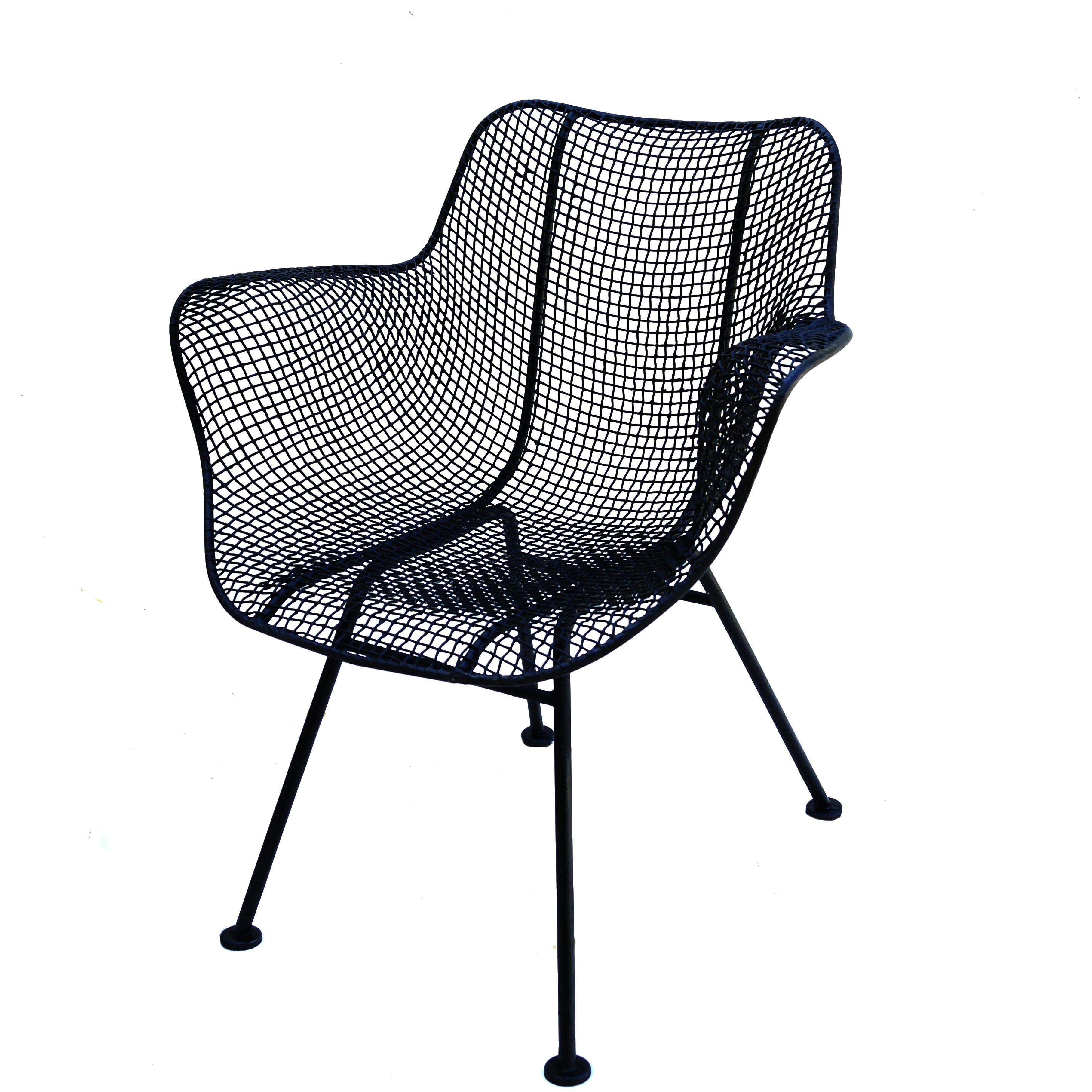 North American Four Mid-Century Modern Russell Woodard Sculptura Chairs Outdoor Indoor