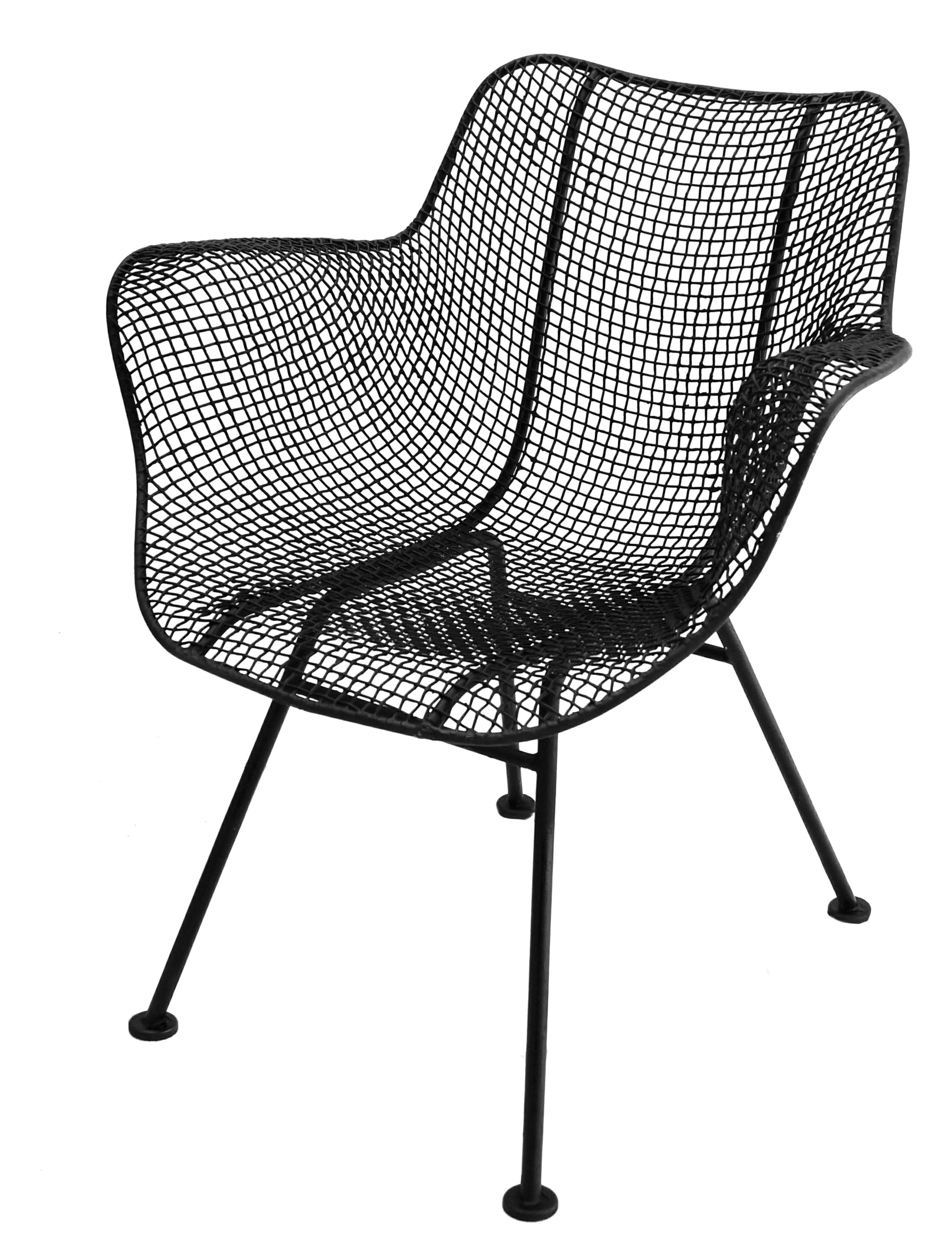 Welded Four Mid-Century Modern Russell Woodard Sculptura Chairs Outdoor Indoor
