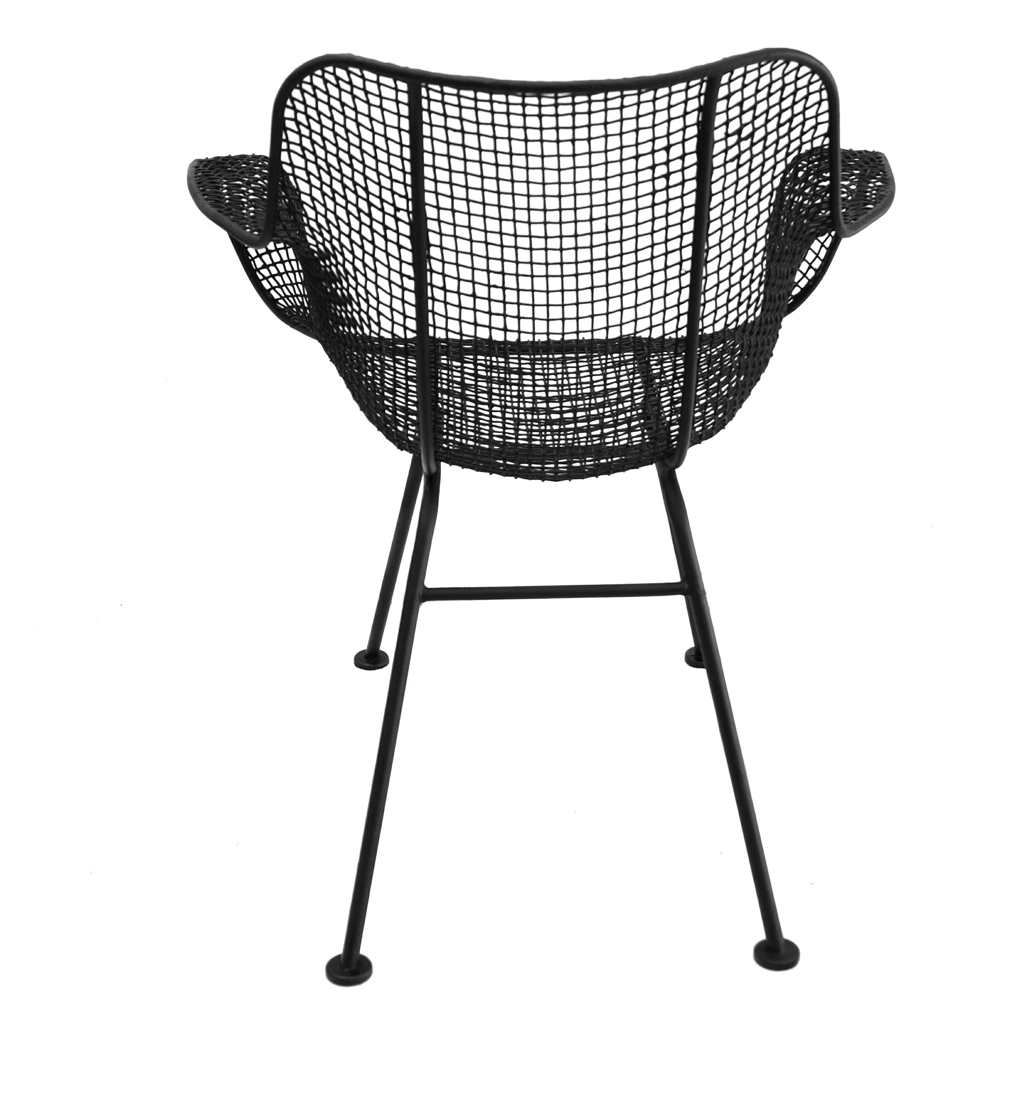 Metal Four Mid-Century Modern Russell Woodard Sculptura Chairs Outdoor Indoor