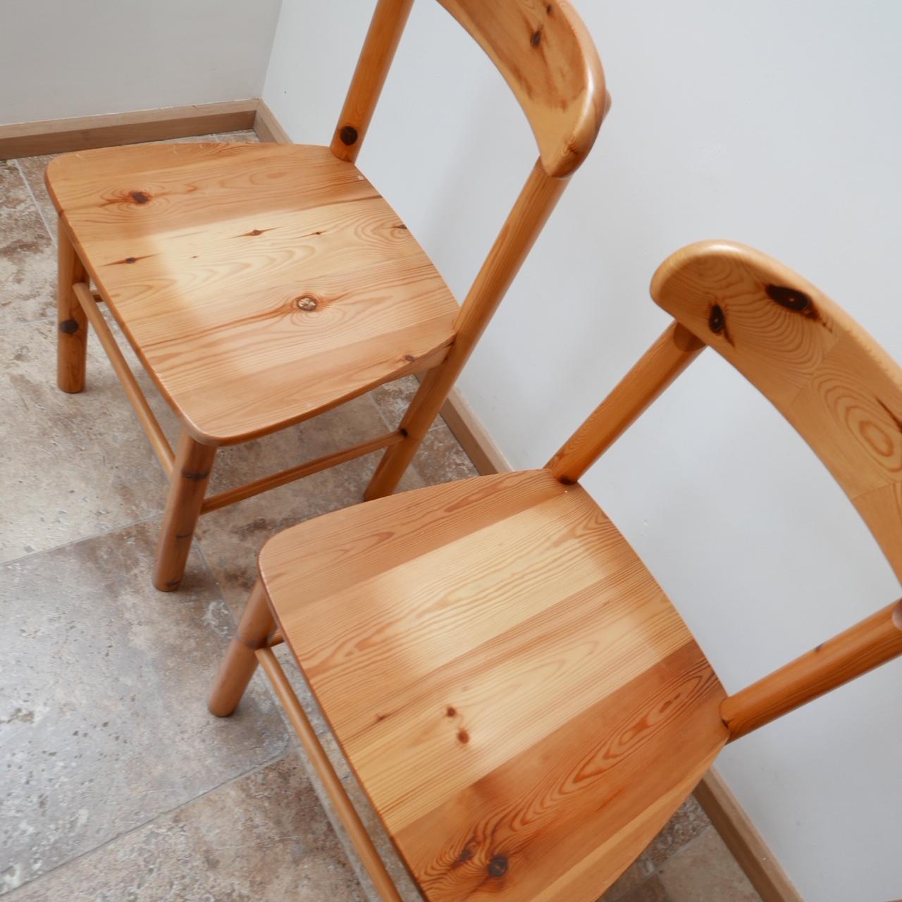 Four Midcentury Pine Dining Chairs 7