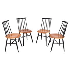 Four Mid Century Scandinavian Modern Fanett Dining Chairs by Ilmari Tapiovaara
