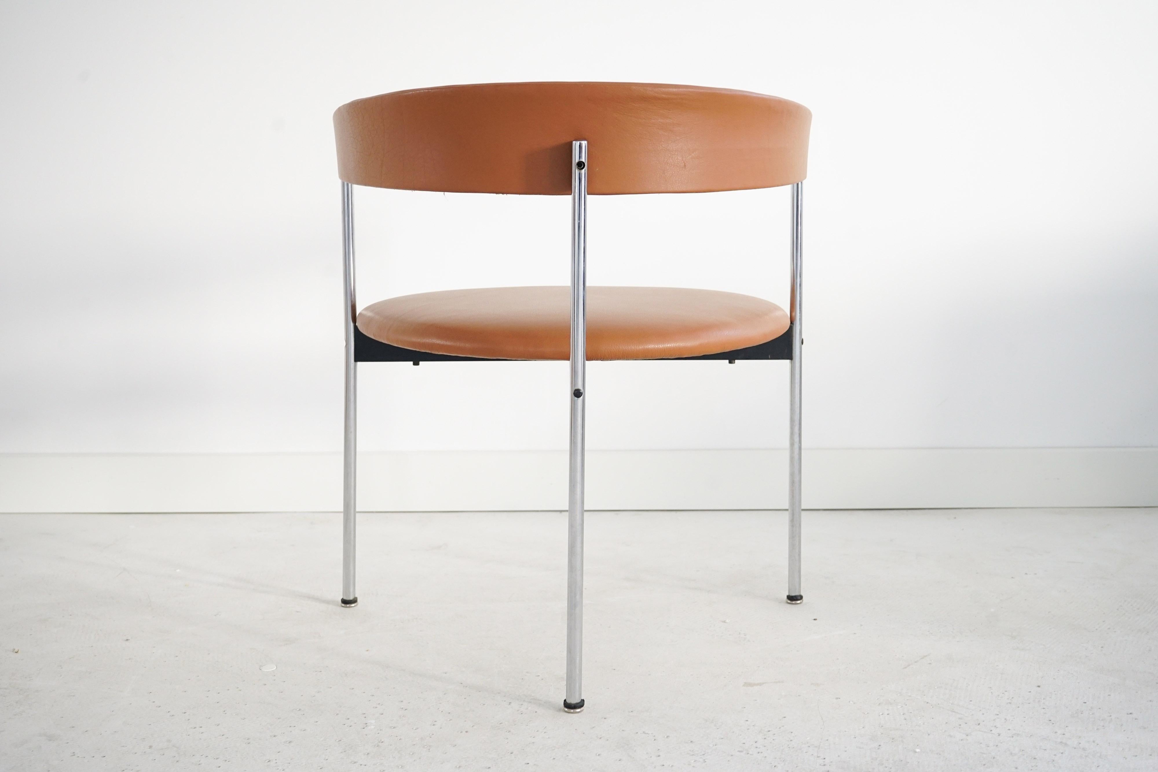 German Four Mid-Century Three-legged Chairs by Dieter Waeckerlin for Idealheim, 1970s For Sale