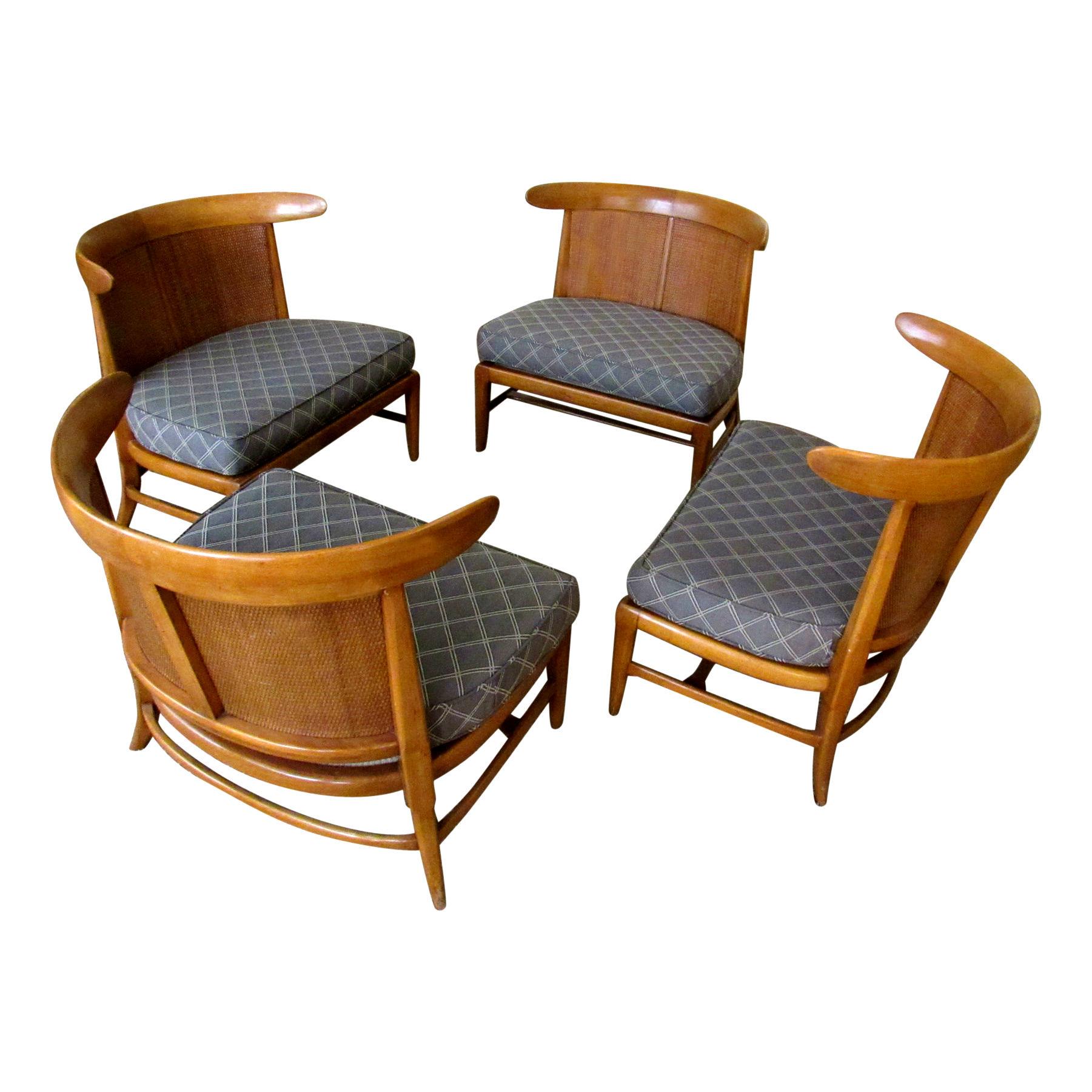 Four Midcentury Tomlinson Sophisticate Slipper Chairs, circa 1956 For Sale 4