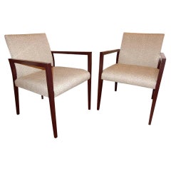 Two Midcentury American Made Armchairs by Gunlocke Co after Risom