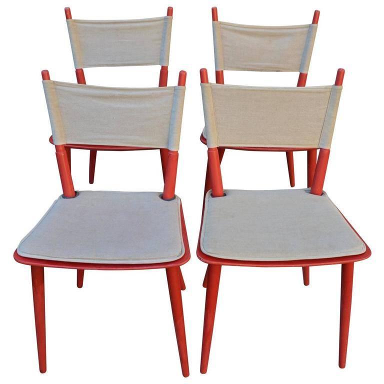 Mid-20th Century Set of Four Danish Jørgen Bækmark Dining Chairs, Mid-Century Modern