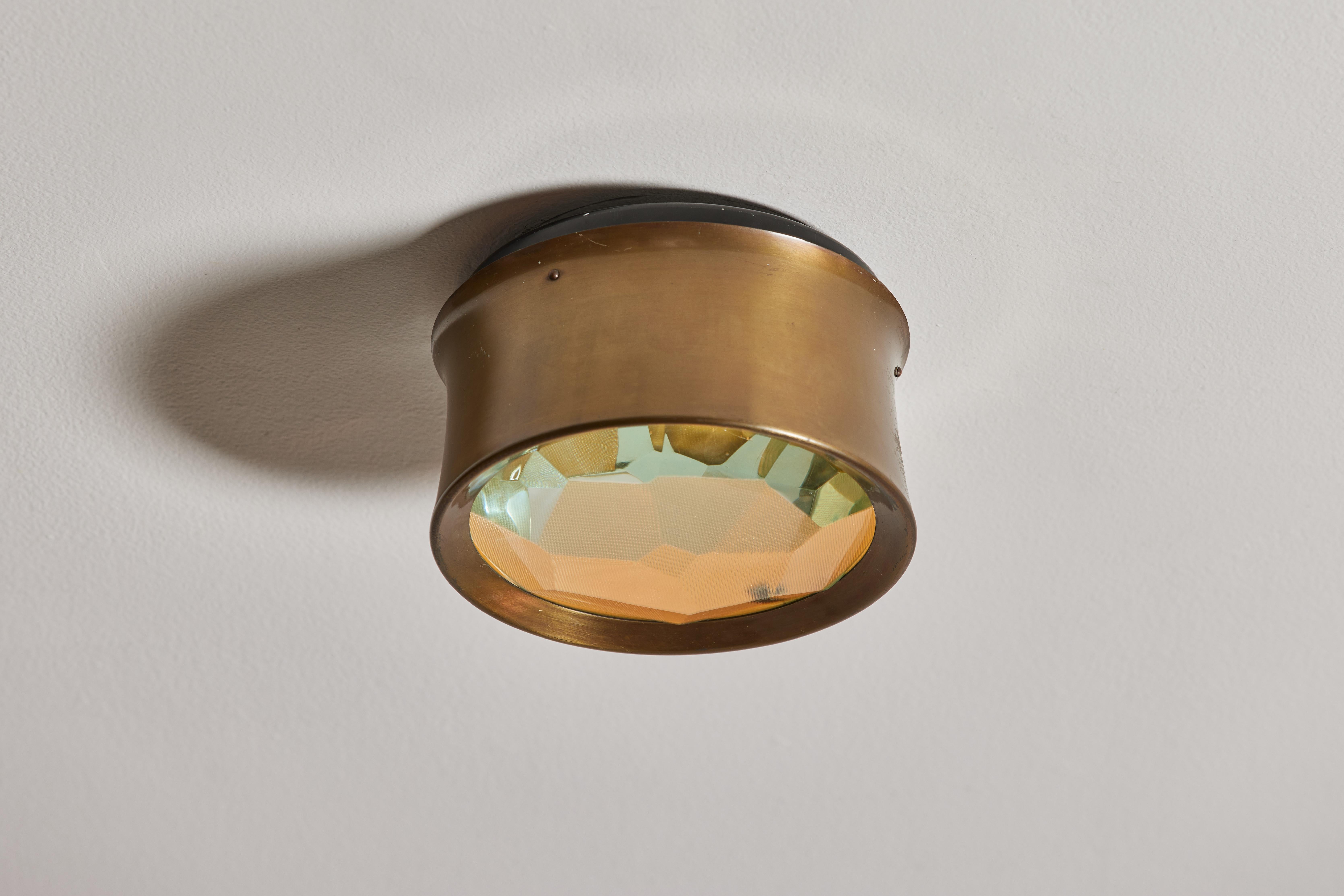 Single Model 2319 Wall/ Ceiling Light by Max Ingrand for Fontana Arte In Good Condition In Los Angeles, CA