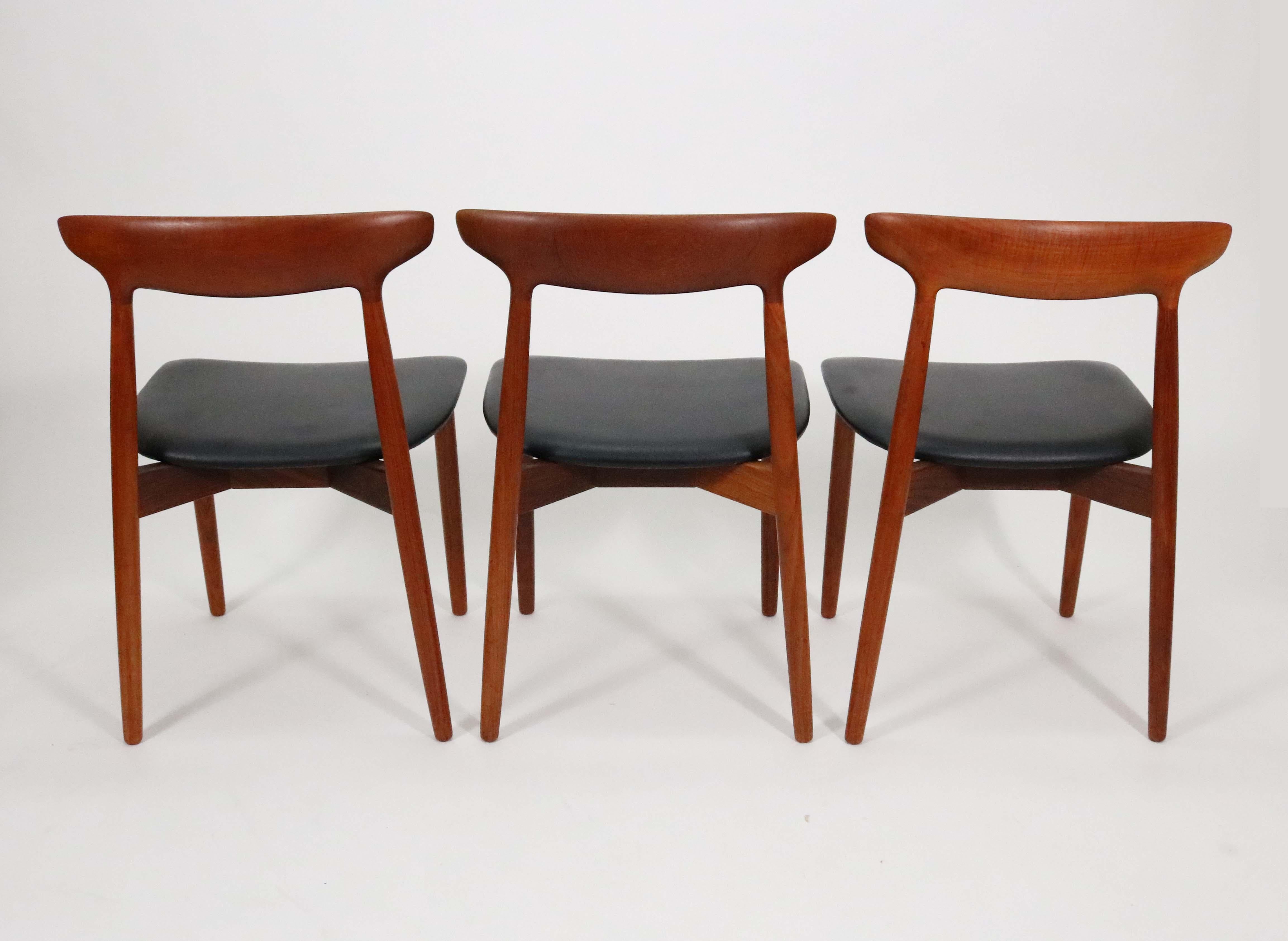 Danish Four Model 59 Dining Chairs by Harry Østergaard for Randers Mobelfabrik