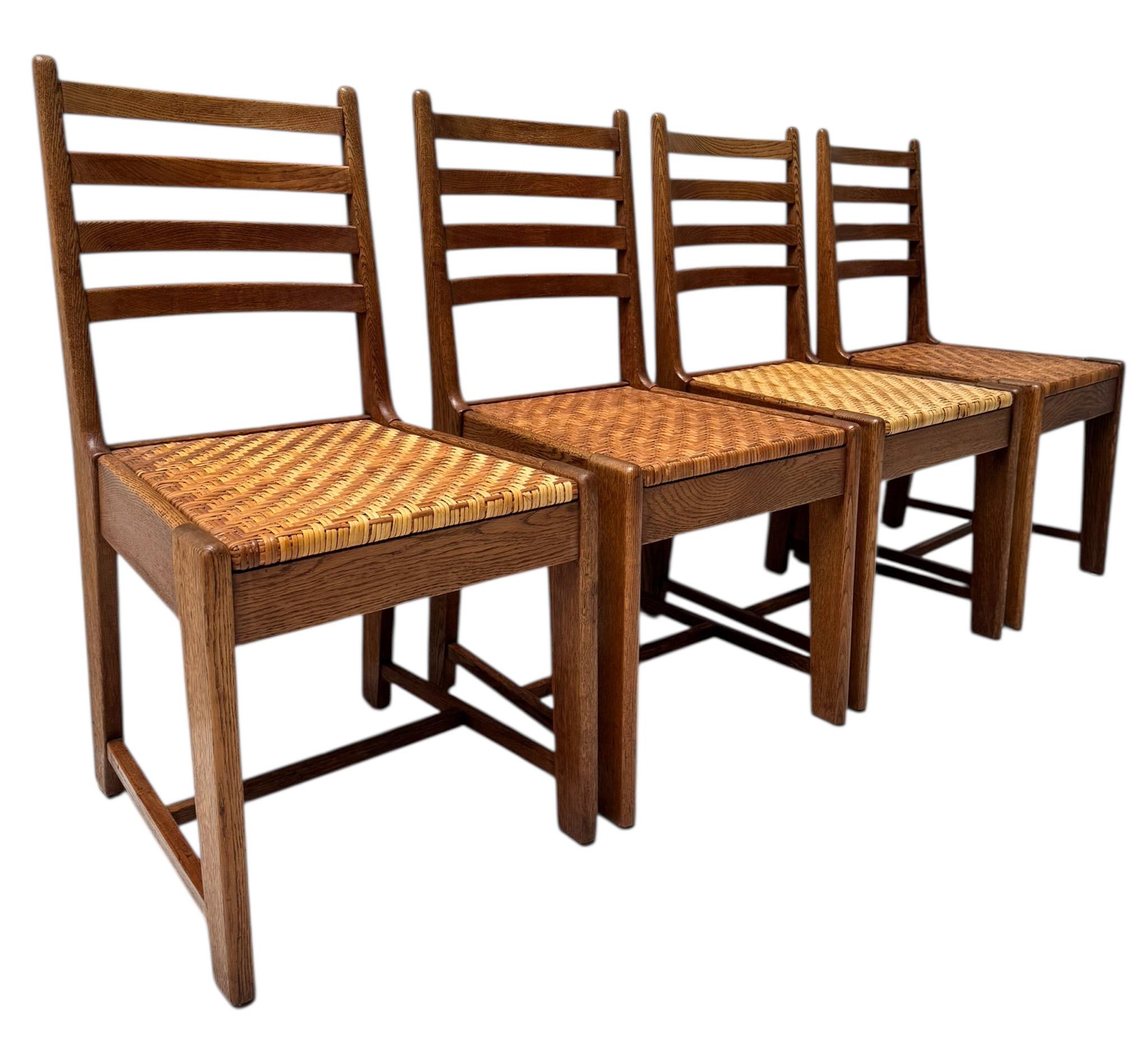Four Modernist Art Deco Dining Room Chairs by Bas van Pelt for My Home, 1930s im Zustand „Gut“ im Angebot in Amsterdam, NL