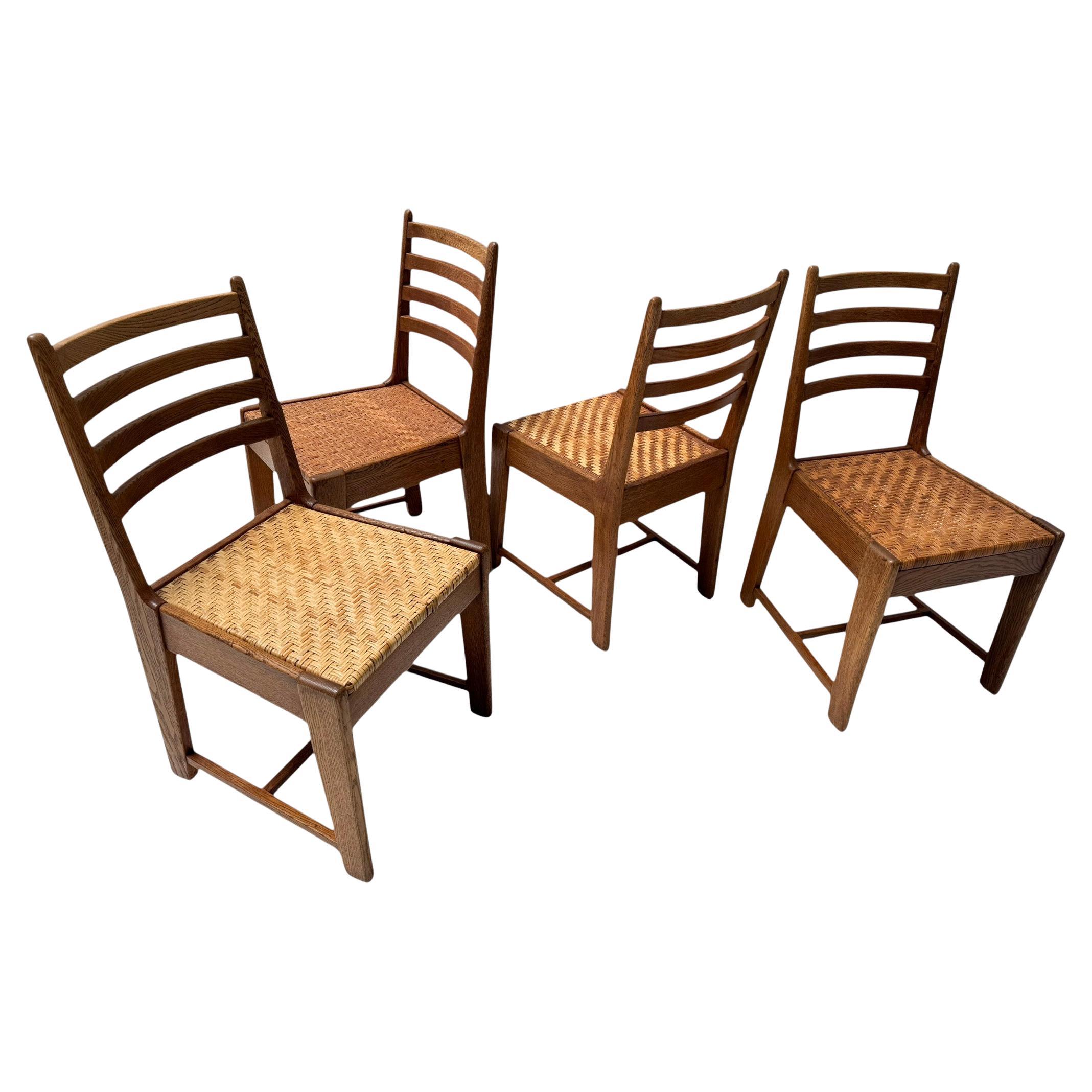 Four Modernist Art Deco Dining Room Chairs by Bas van Pelt for My Home, 1930s im Angebot