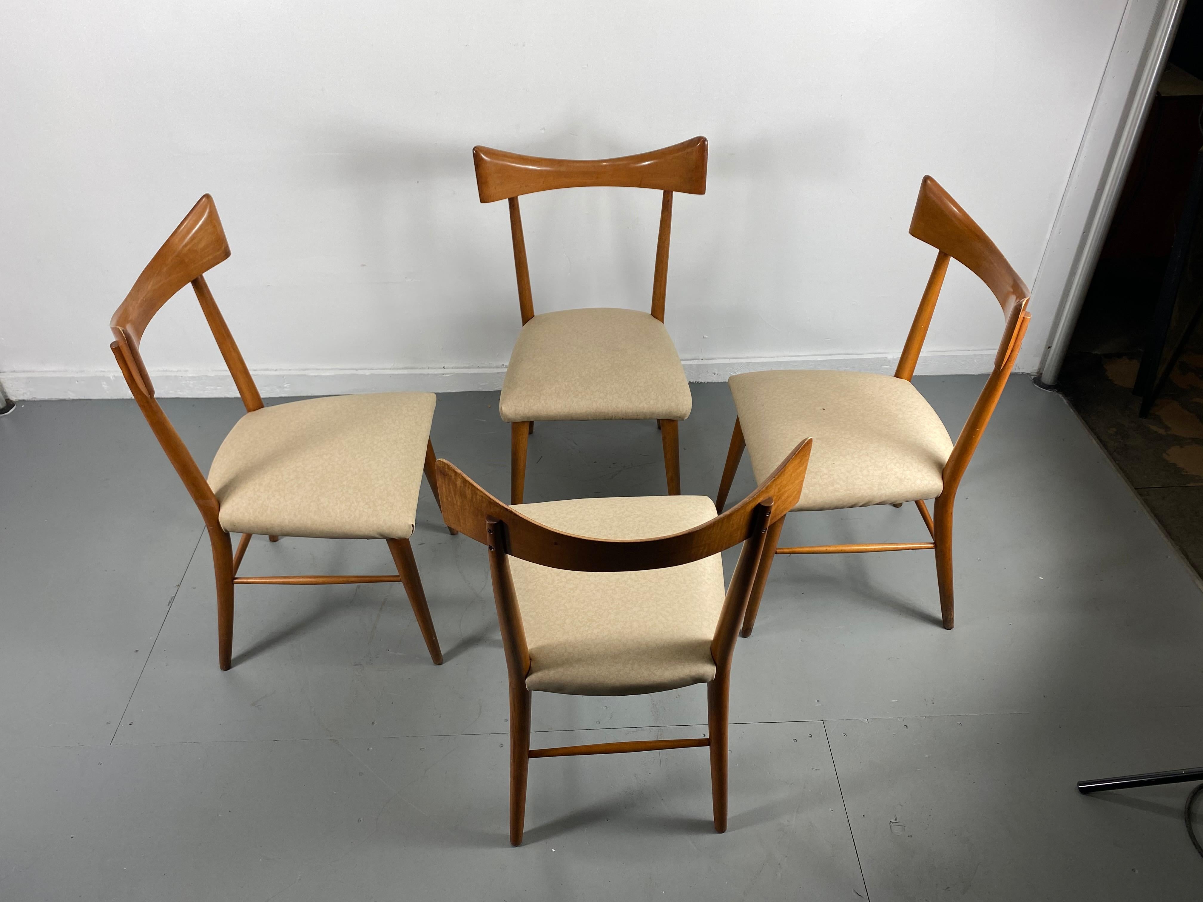 Four Modernist Paul McCobb Winchendon Open Back Dining Chairs 1