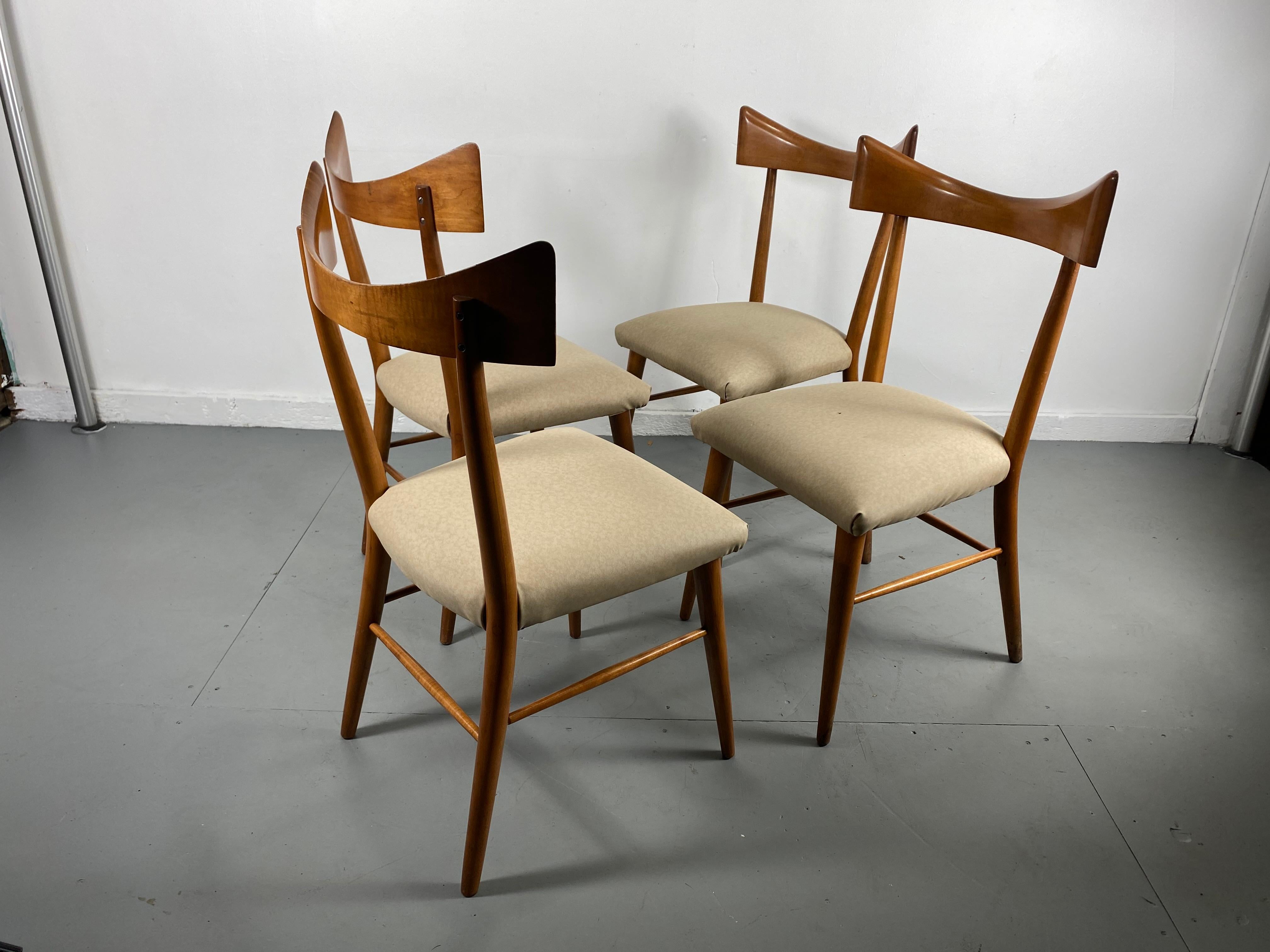Four Modernist Paul McCobb Winchendon Open Back Dining Chairs 2