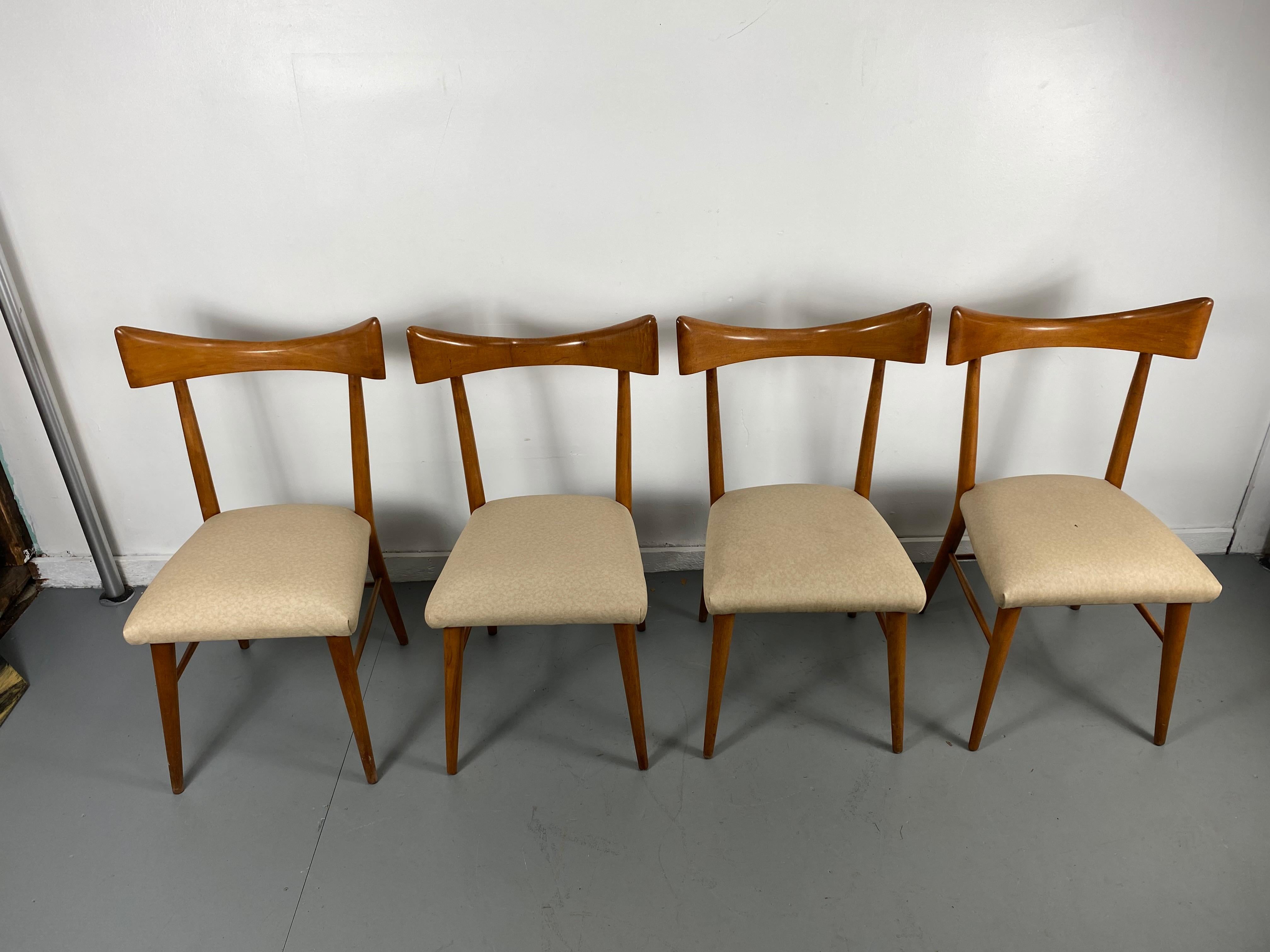 American Four Modernist Paul McCobb Winchendon Open Back Dining Chairs
