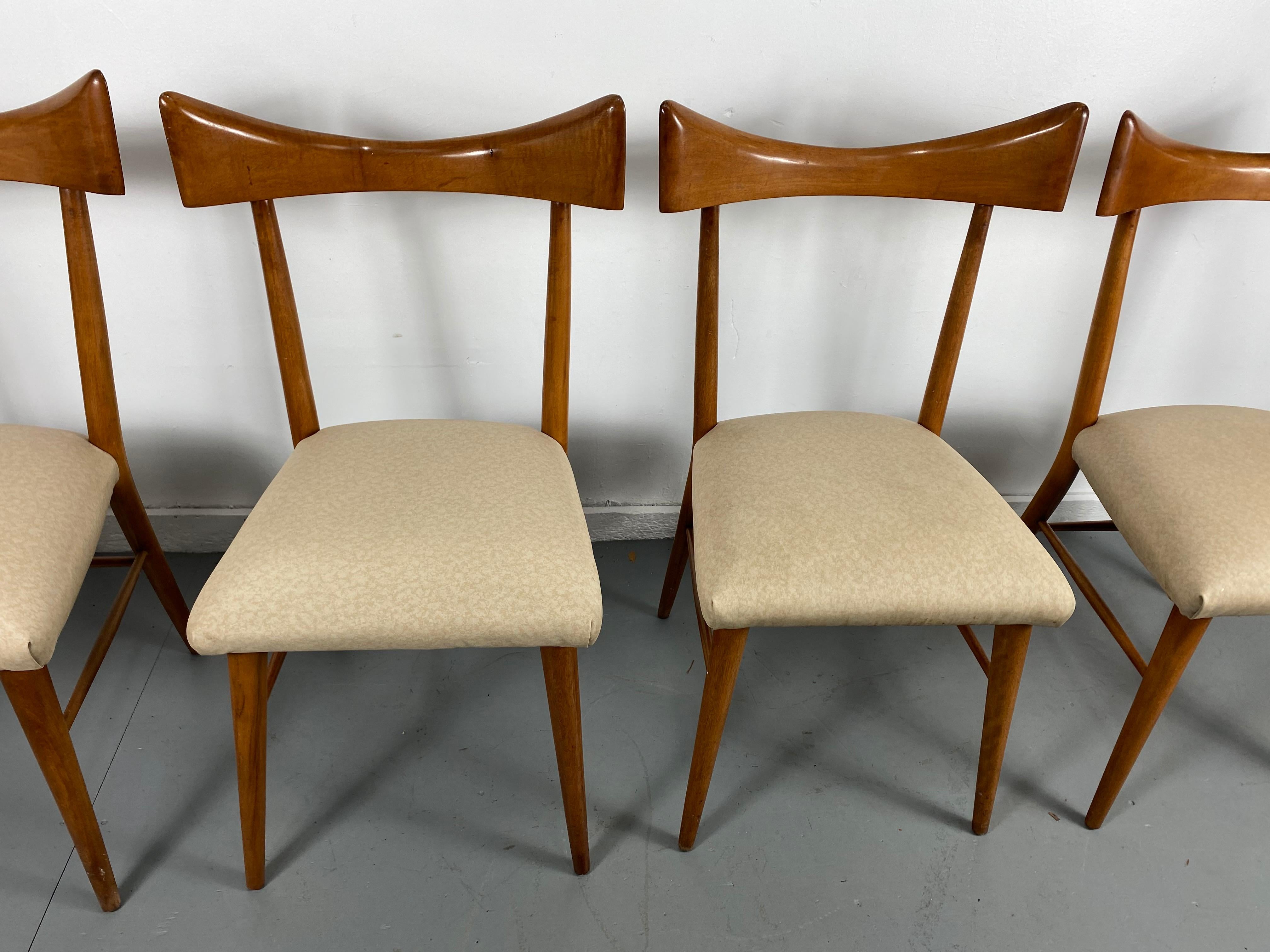 Four Modernist Paul McCobb Winchendon Open Back Dining Chairs In Good Condition In Buffalo, NY