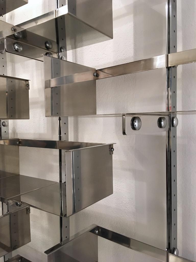 Four Modular Wall-Mounted Shelving System by Vittorio Introini for Saporiti 1969 3