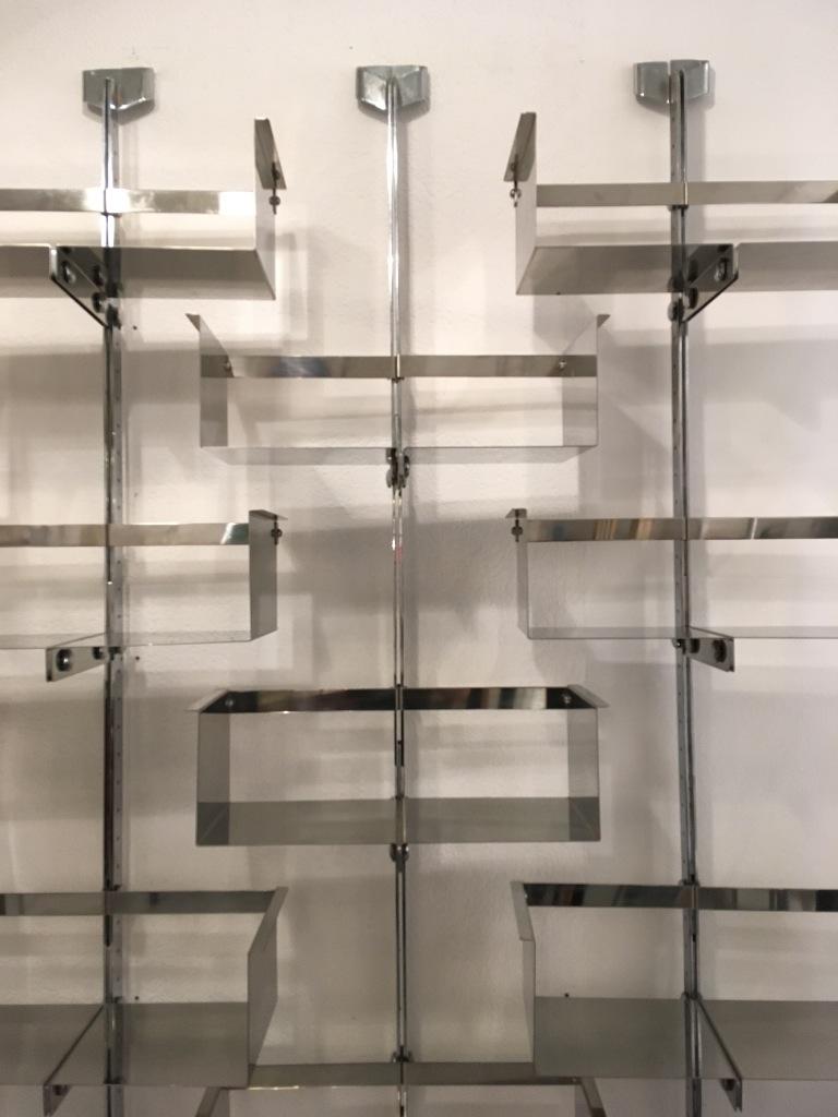 Four Modular Wall-Mounted Shelving System by Vittorio Introini for Saporiti 1969 In Good Condition In Geneva, CH