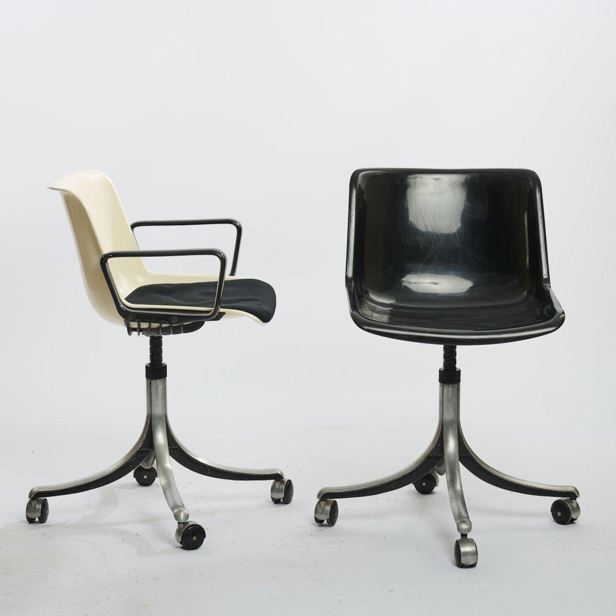 Four Modus Work Chairs by Centro Progetti Tecno, 1972. For Sale 5