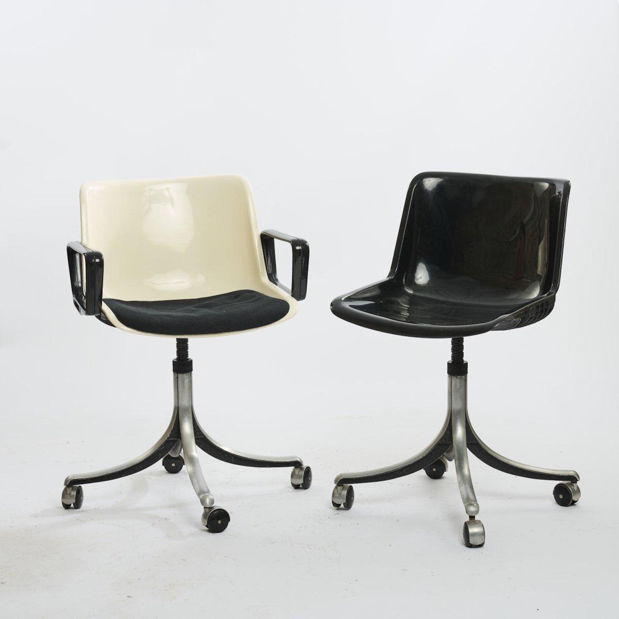 Four Modus Work Chairs by Centro Progetti Tecno, 1972. For Sale 2