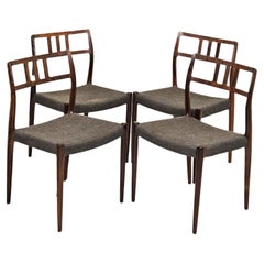 Retro Four Moller 79 Rosewood Dining Chairs
