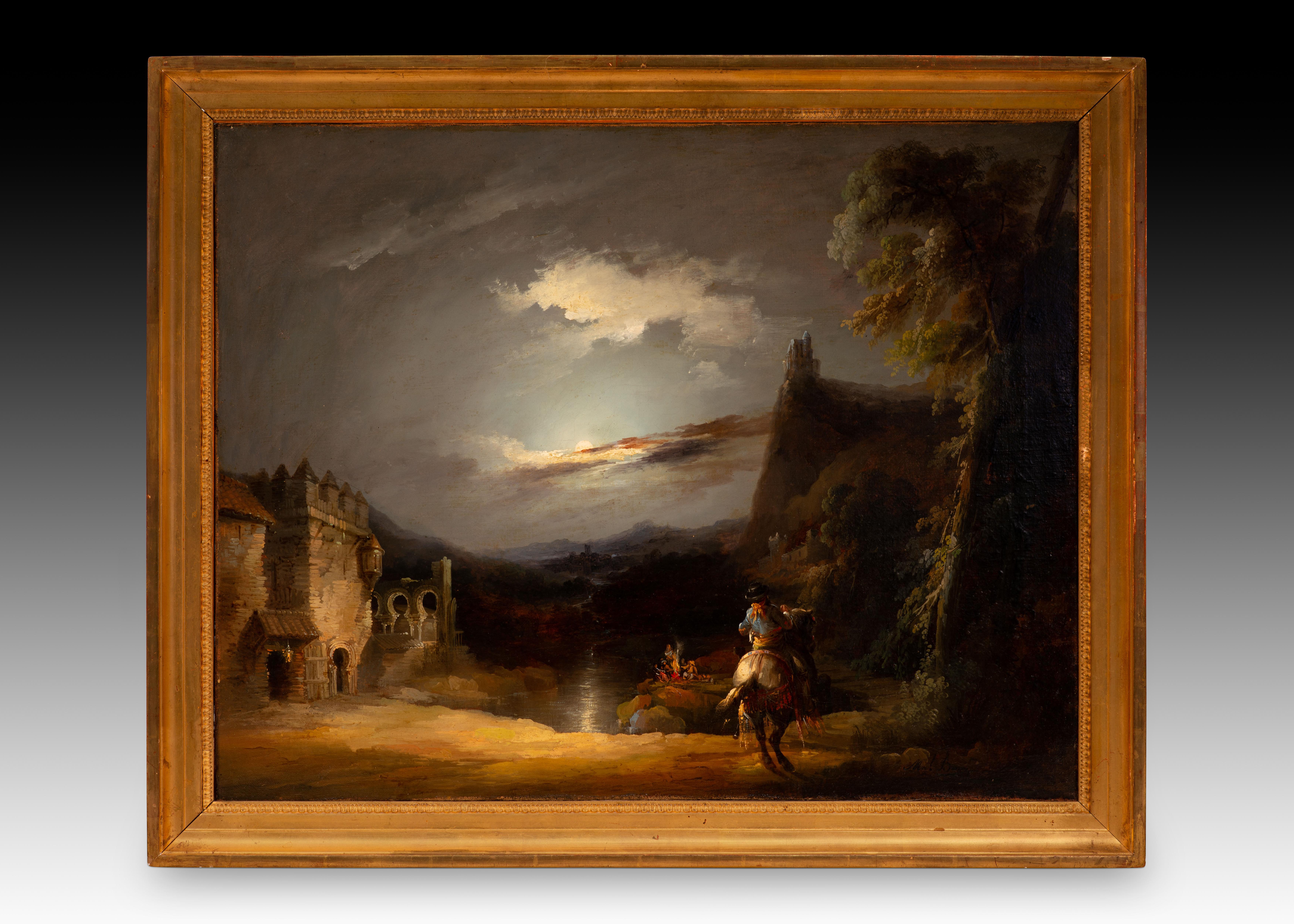 Four Moments of the Day, Seville. Oil on canvas. Barrón y Carrillo, Manuel. 19th in vendita 7