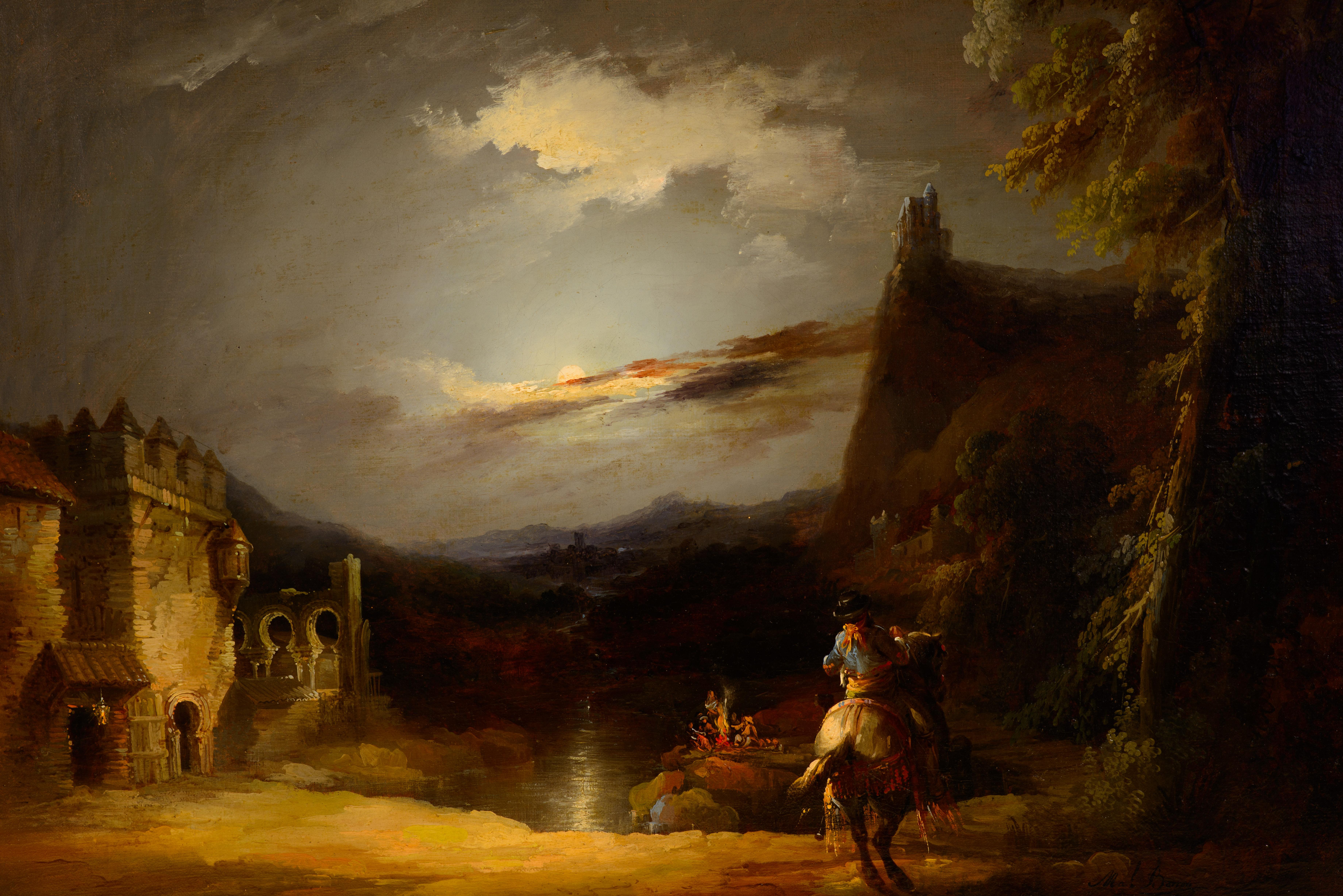 Four Moments of the Day, Seville. Oil on canvas. Barrón y Carrillo, Manuel. 19th in vendita 8