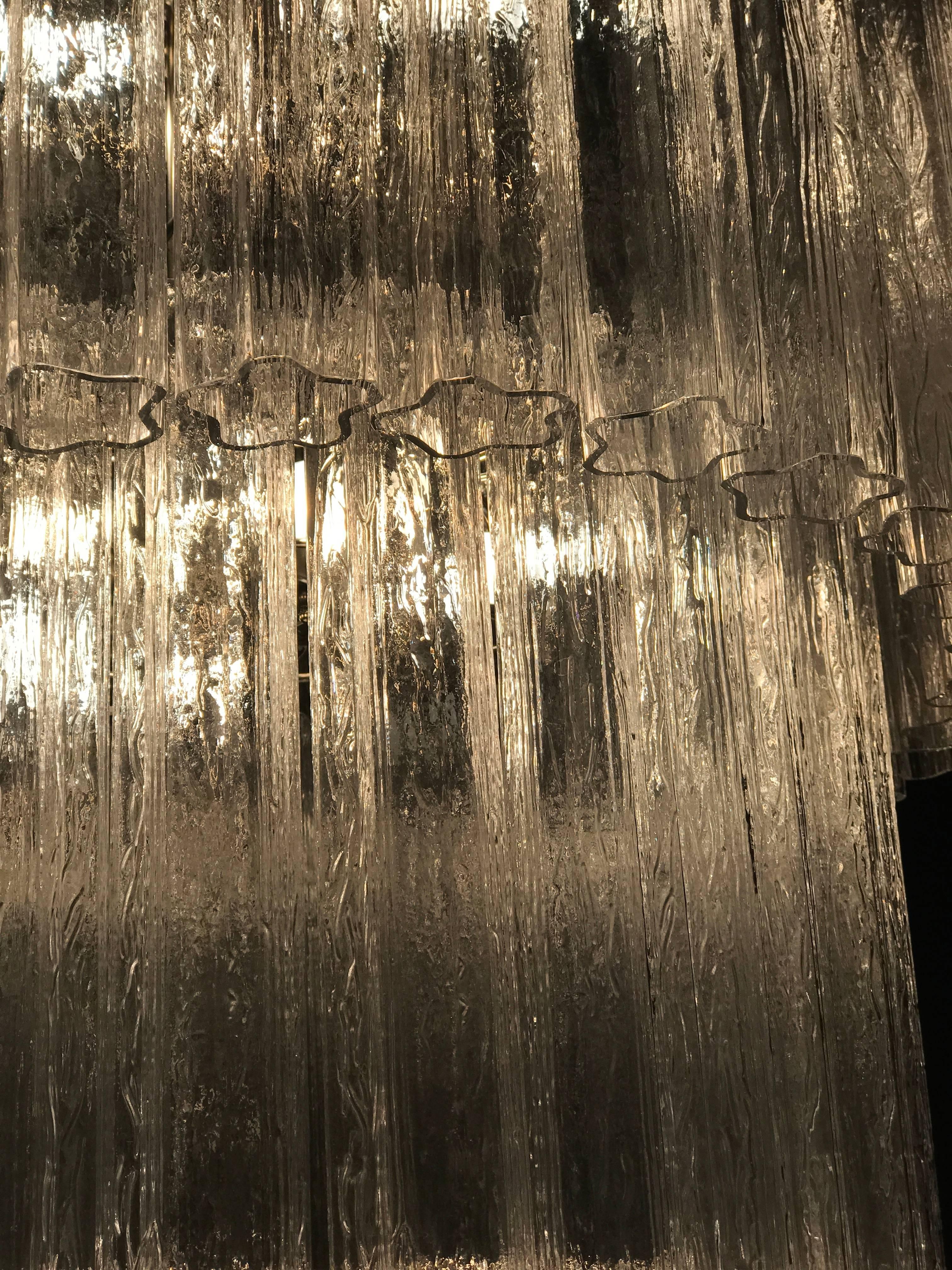 Four Monumental Italian Tronchi Chandeliers Murano, 1980s For Sale 4