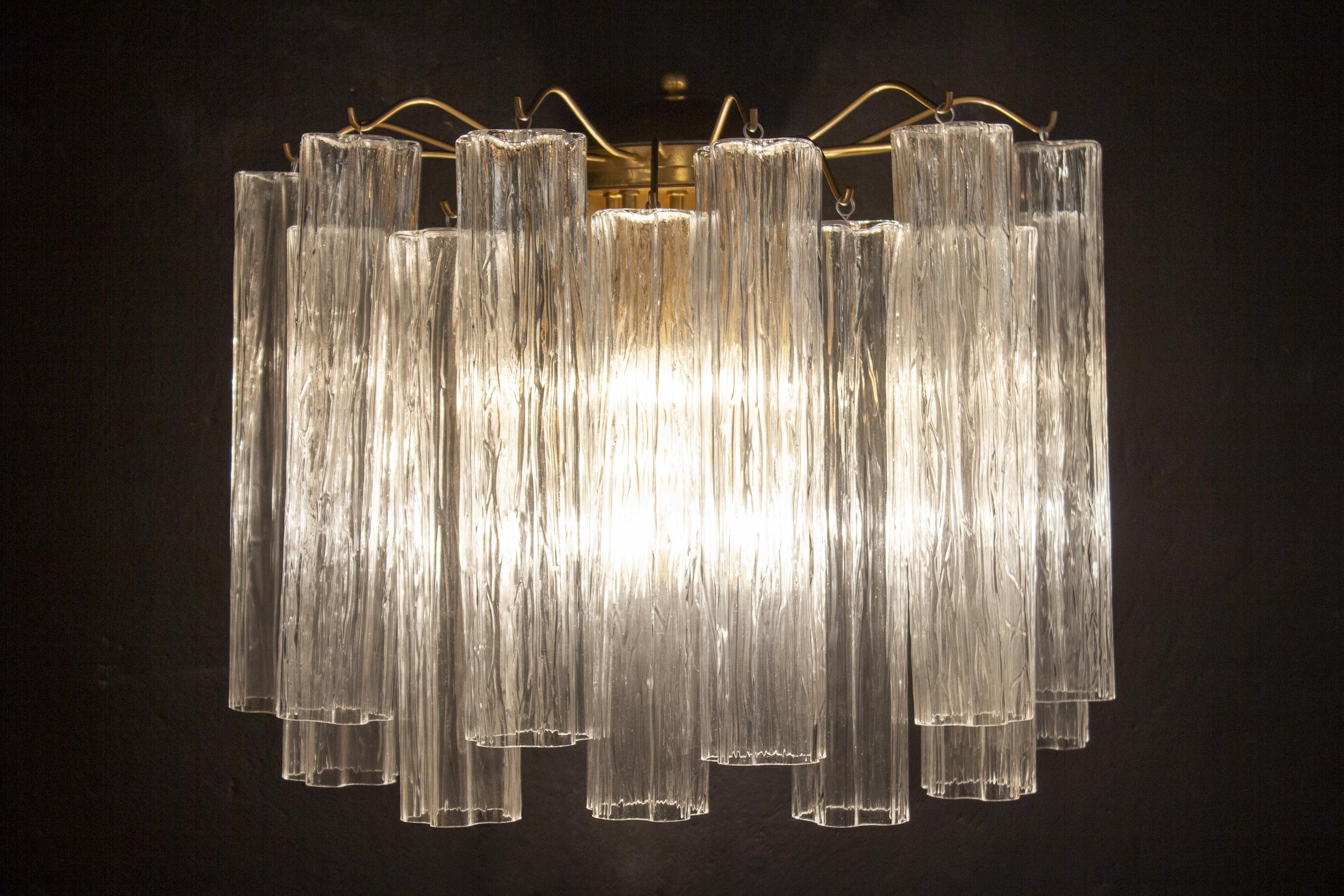 Pair of Monumental Italian Tronchi Chandeliers Murano, 1980s For Sale 12