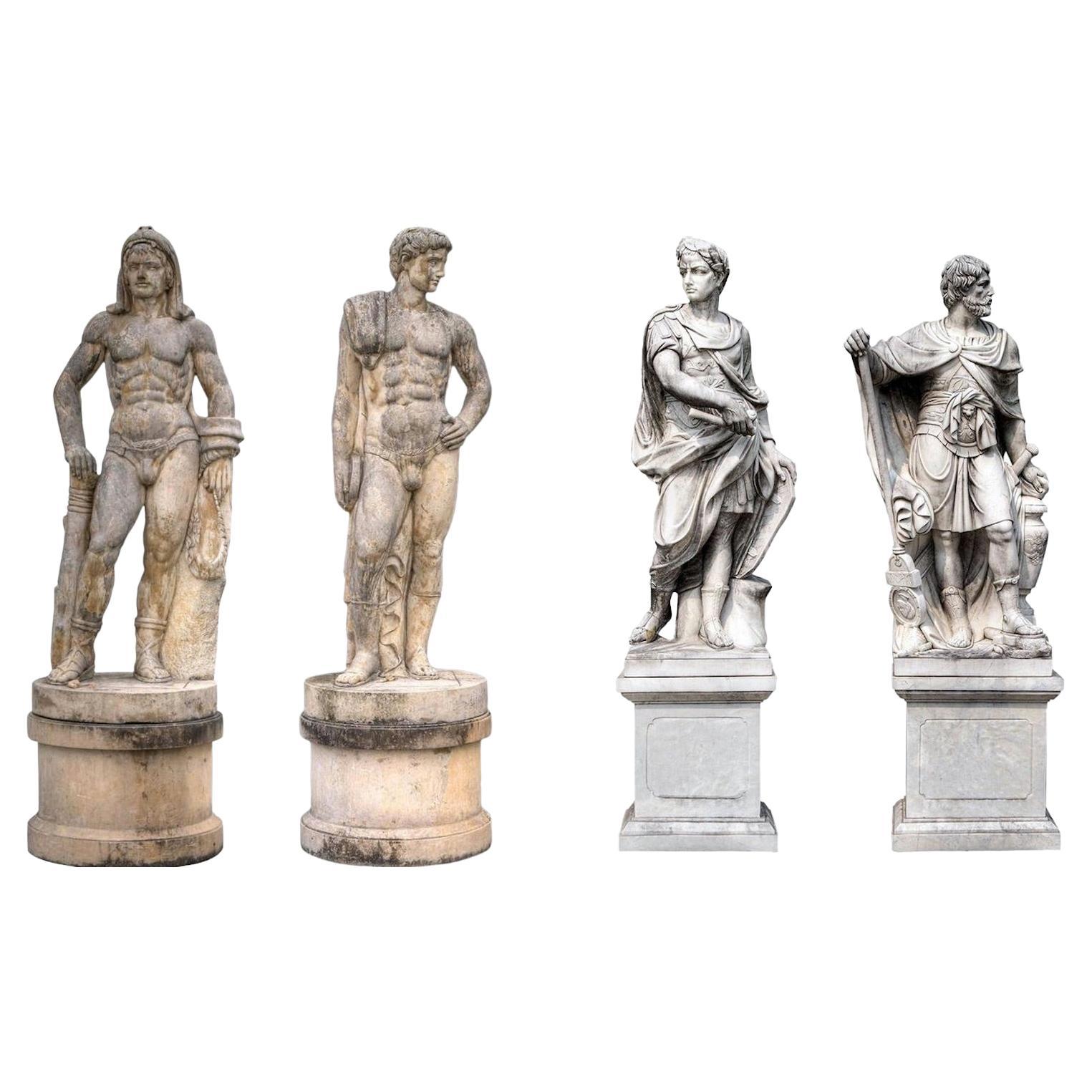 Four Monumental Marble Sculptures For Sale at 1stDibs