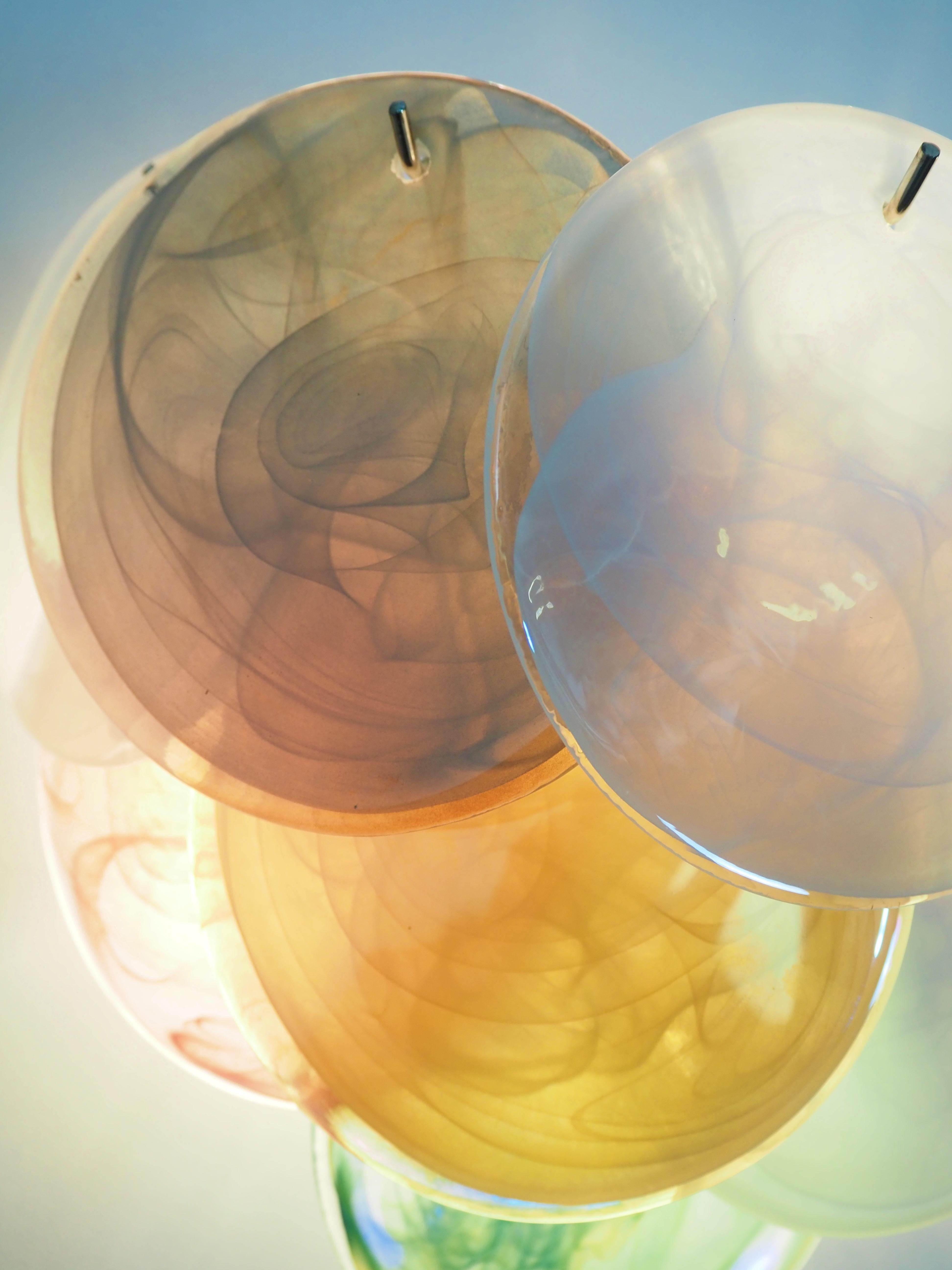 Quattro lampade da parete a disco di Murano in vendita 6