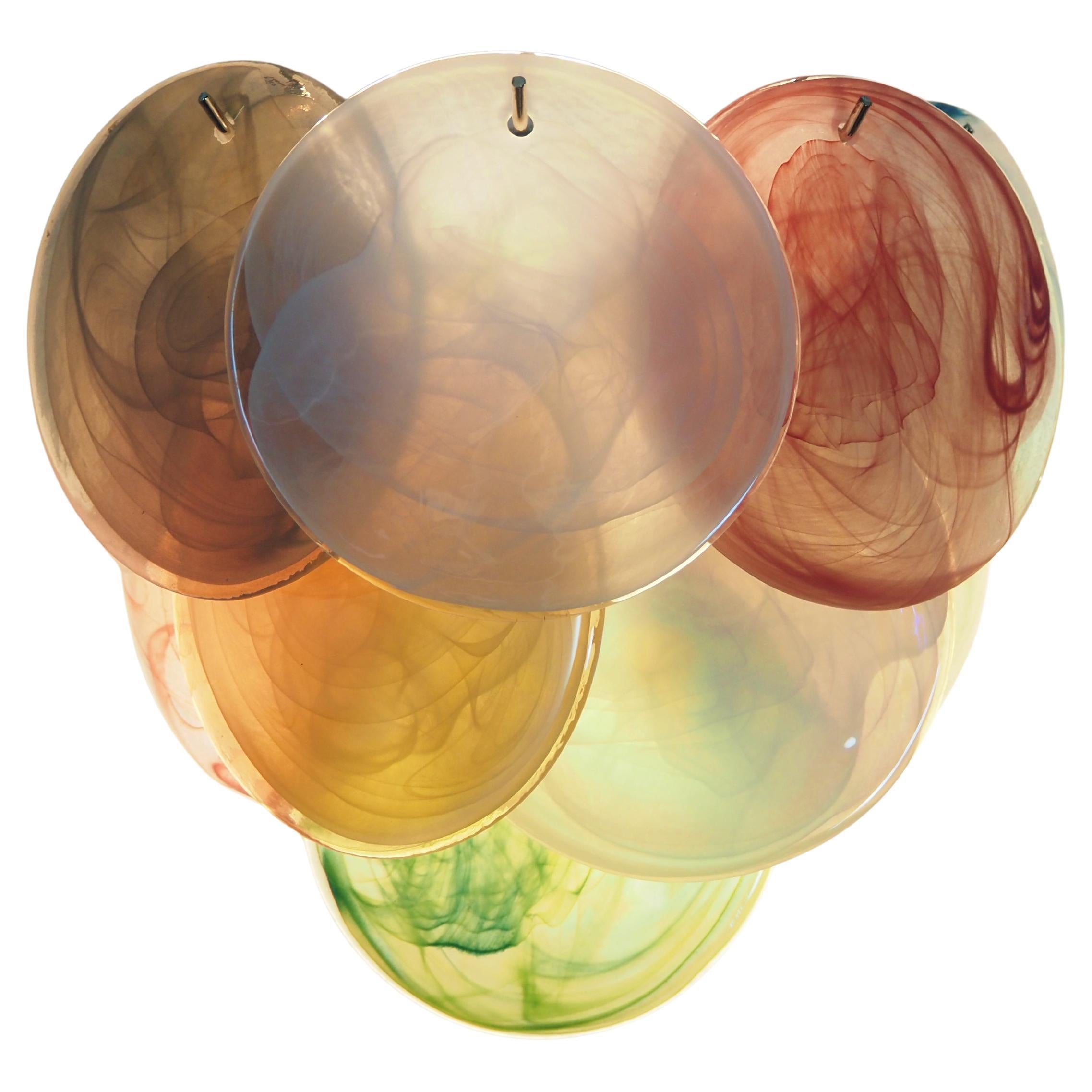 Europeo Quattro lampade da parete a disco di Murano in vendita