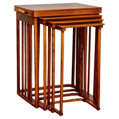 Antique Four nesting tables Josef Hoffmann J. & J. Kohn ca. 1910
