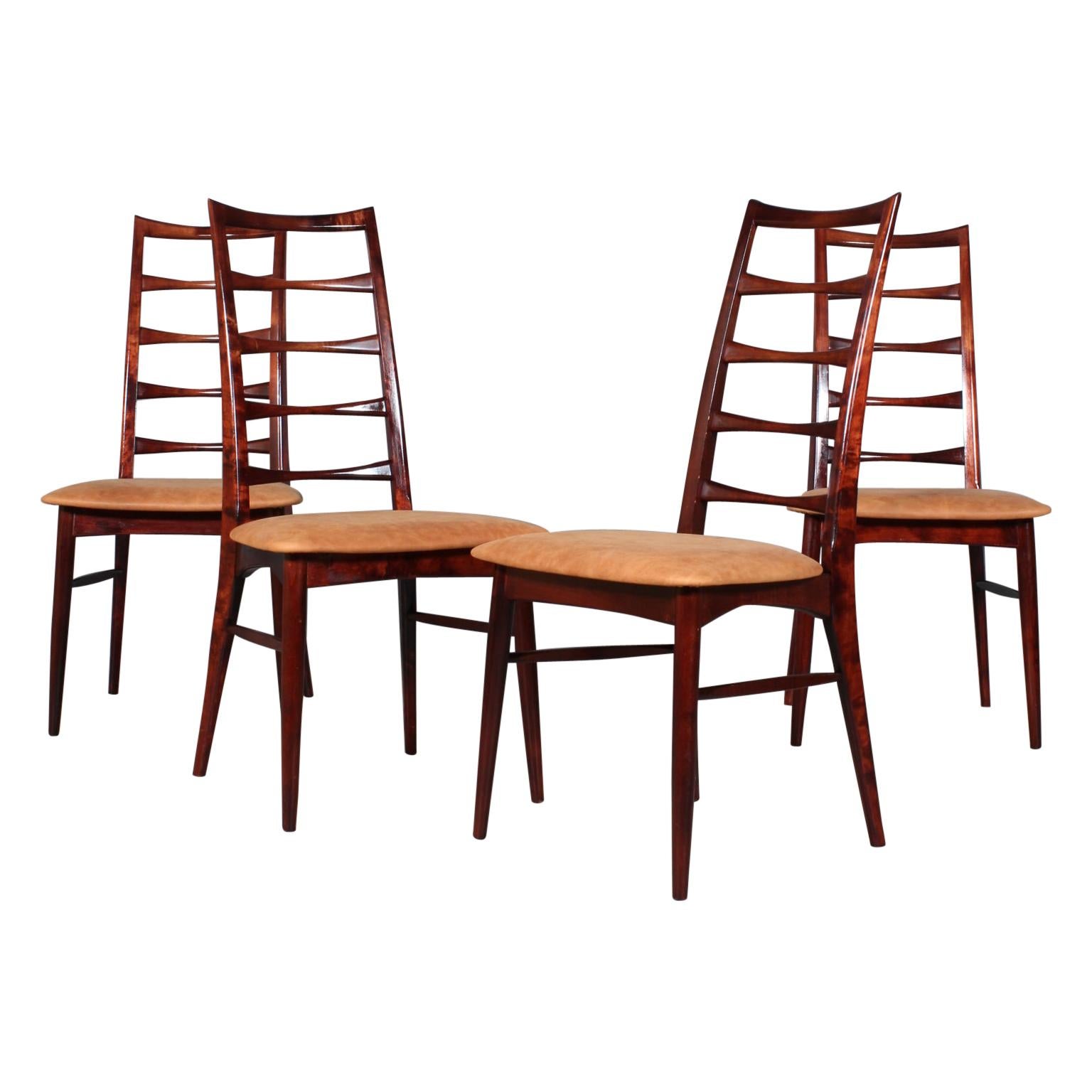 Four Niels Koefoed Dining Chairs, Model "Lis"