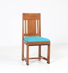 Quatre chaises en chêne de l'école Haagse Art Deco de Jan Brunott:: années 1920