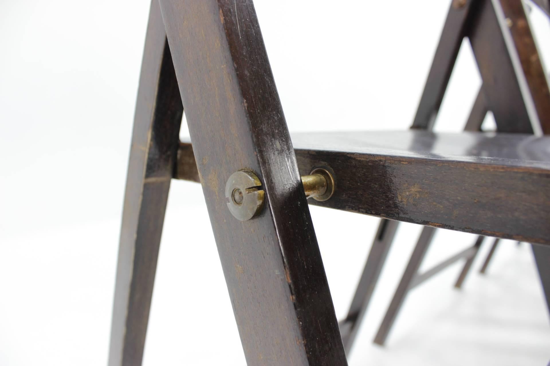 Four of Bauhaus Thonet Folding Chairs, B 751 In Good Condition In Praha, CZ