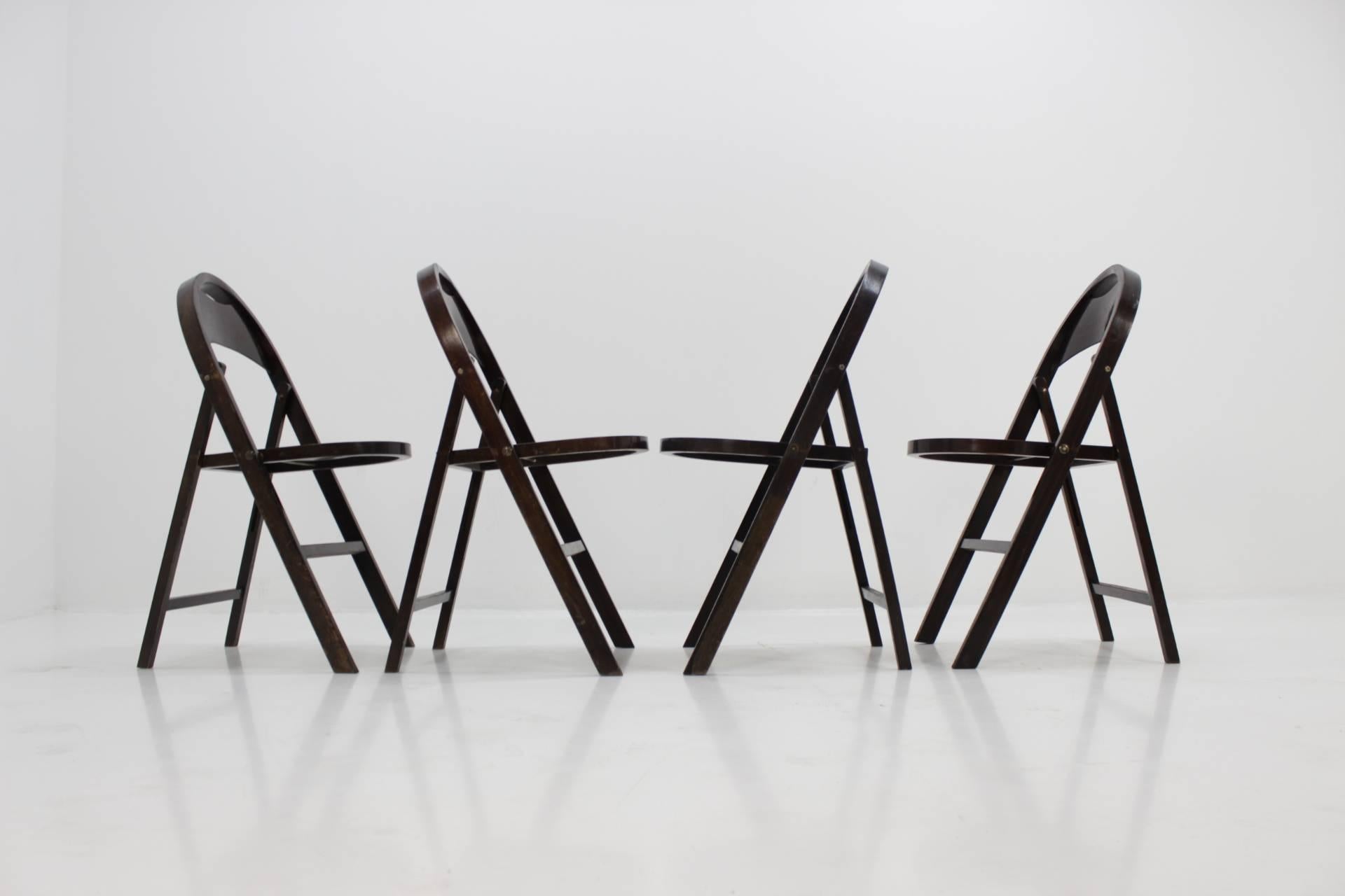 Mid-20th Century Four of Bauhaus Thonet Folding Chairs, B 751