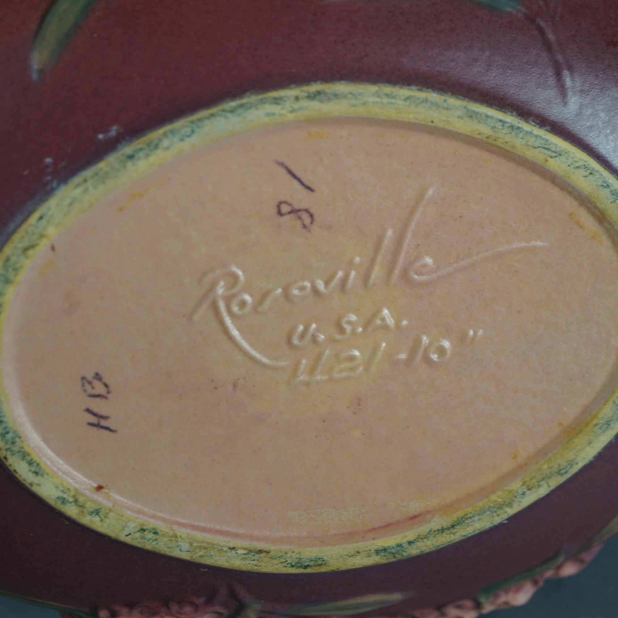 Four Pink Roseville Pottery in the Foxglove Pattern Mid 20thC

Measures - 9
