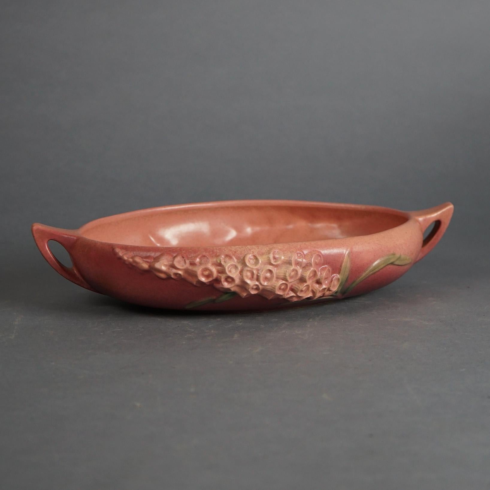 Arts and Crafts Four of Pink Roseville Pottery in the Foxglove Pattern Mid 20thC
