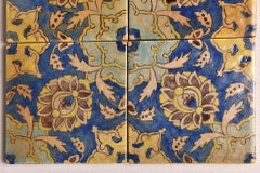 Four Old Painted Tiles