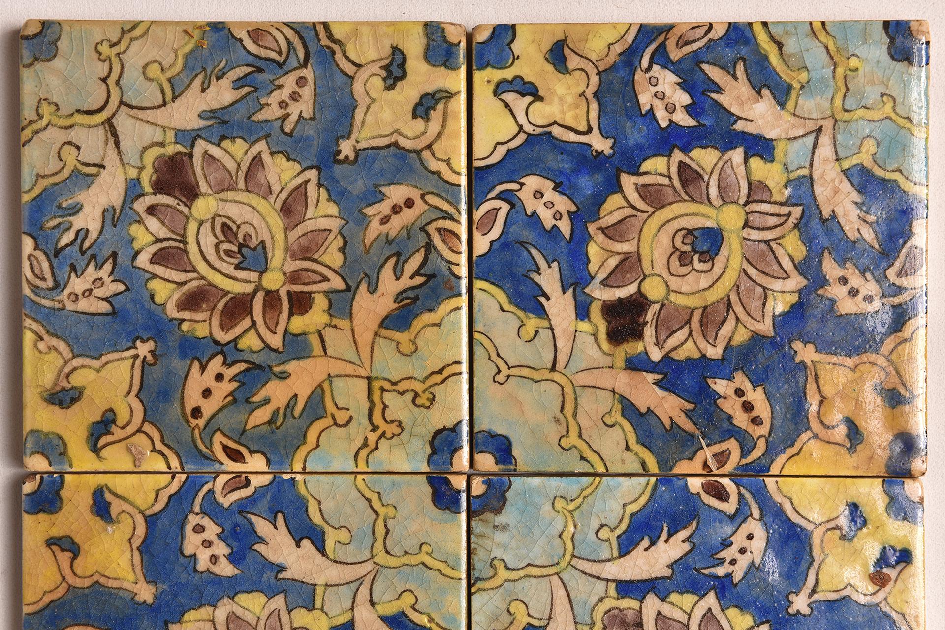 Other Four Old Painted Tiles For Sale