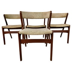 Four or More Kai Kristiansen Teak Dining Chairs Custom Reupholstery Included