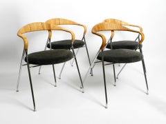 Quatre chaises originales Hans Eichenberger "Saffa" HE103 des années 1950 pour Dietiker & Co. AG