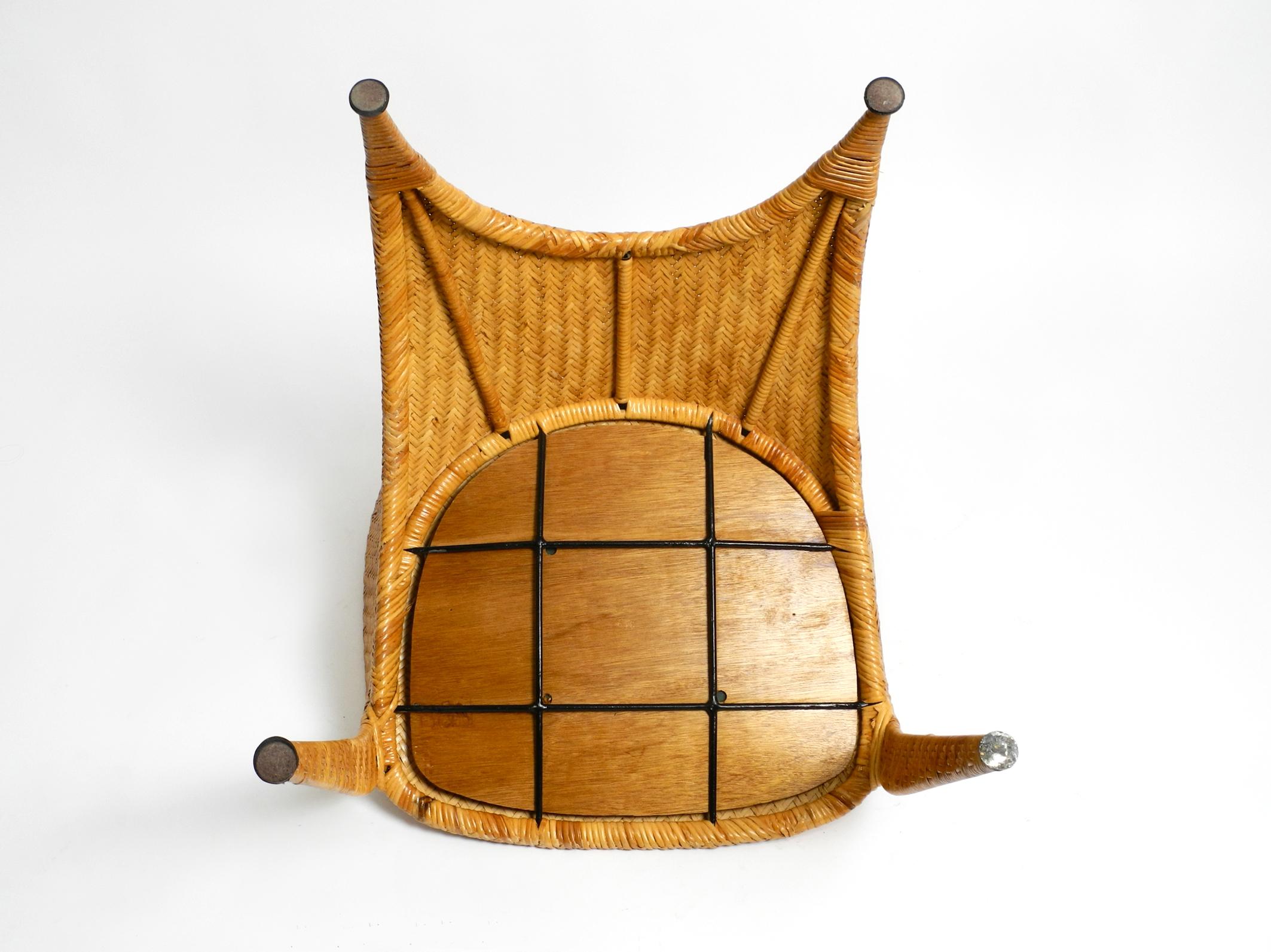 Four original 1980s Postmodern rattan armchairs 13