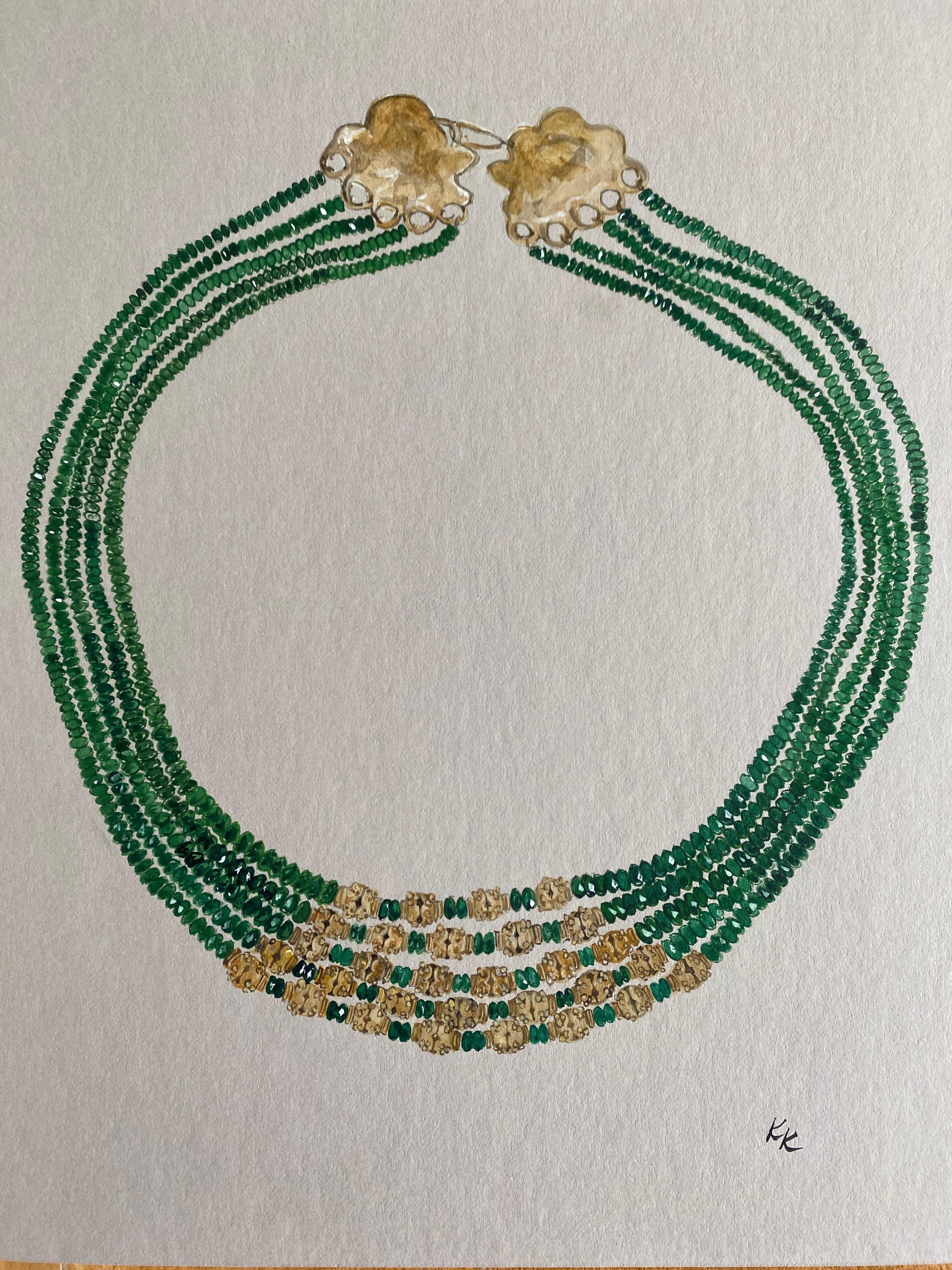Islamic Four Original Necklace Designs by Katya Kozhaeva,  2007 For Sale
