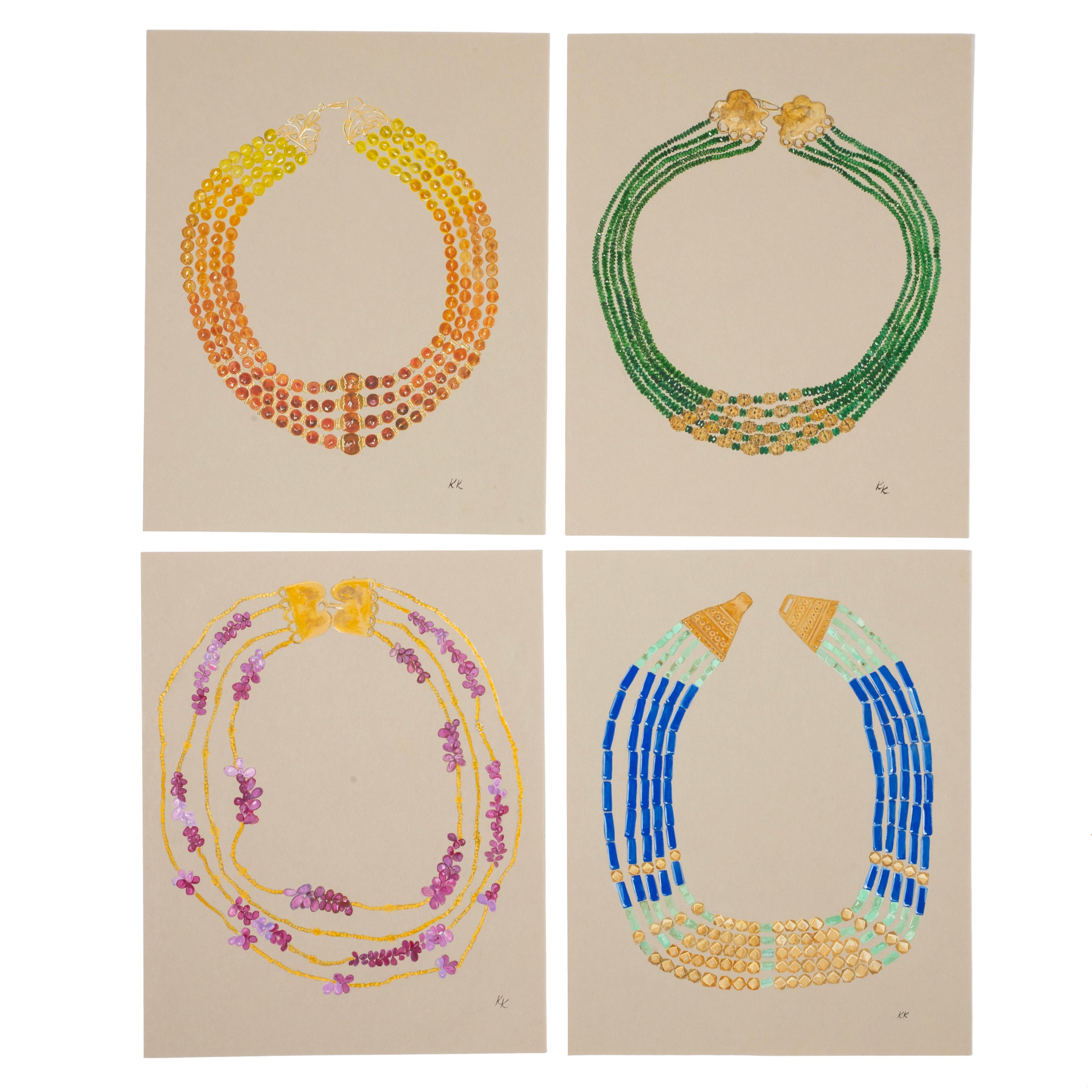 Four Original Necklace Designs by Katya Kozhaeva,  2007 In Good Condition For Sale In St. Catharines, ON