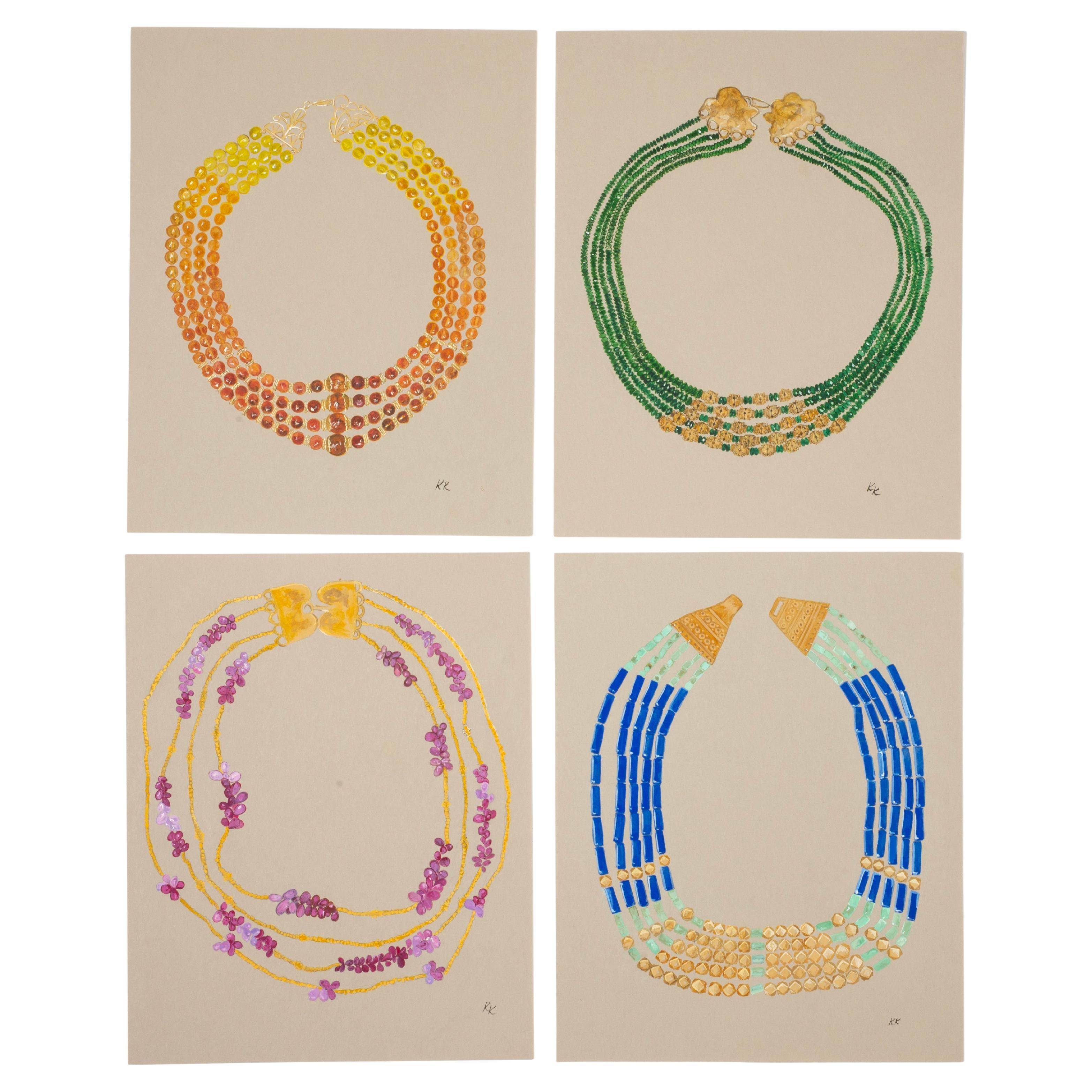Four Original Necklace Designs by Katya Kozhaeva,  2007 For Sale